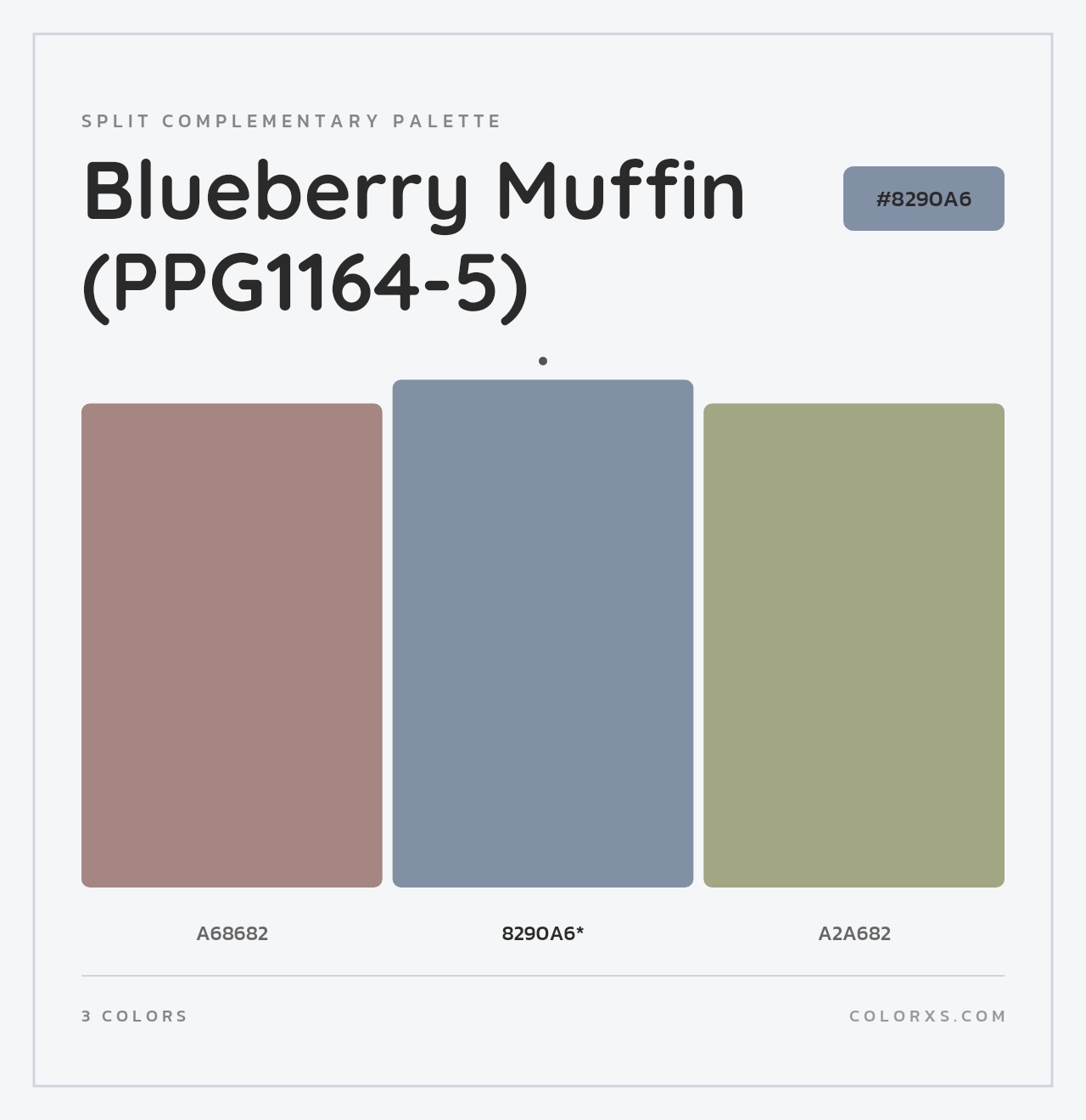 Blueberry Muffin (PPG1164-5) - Split-Complementary Color Palette
