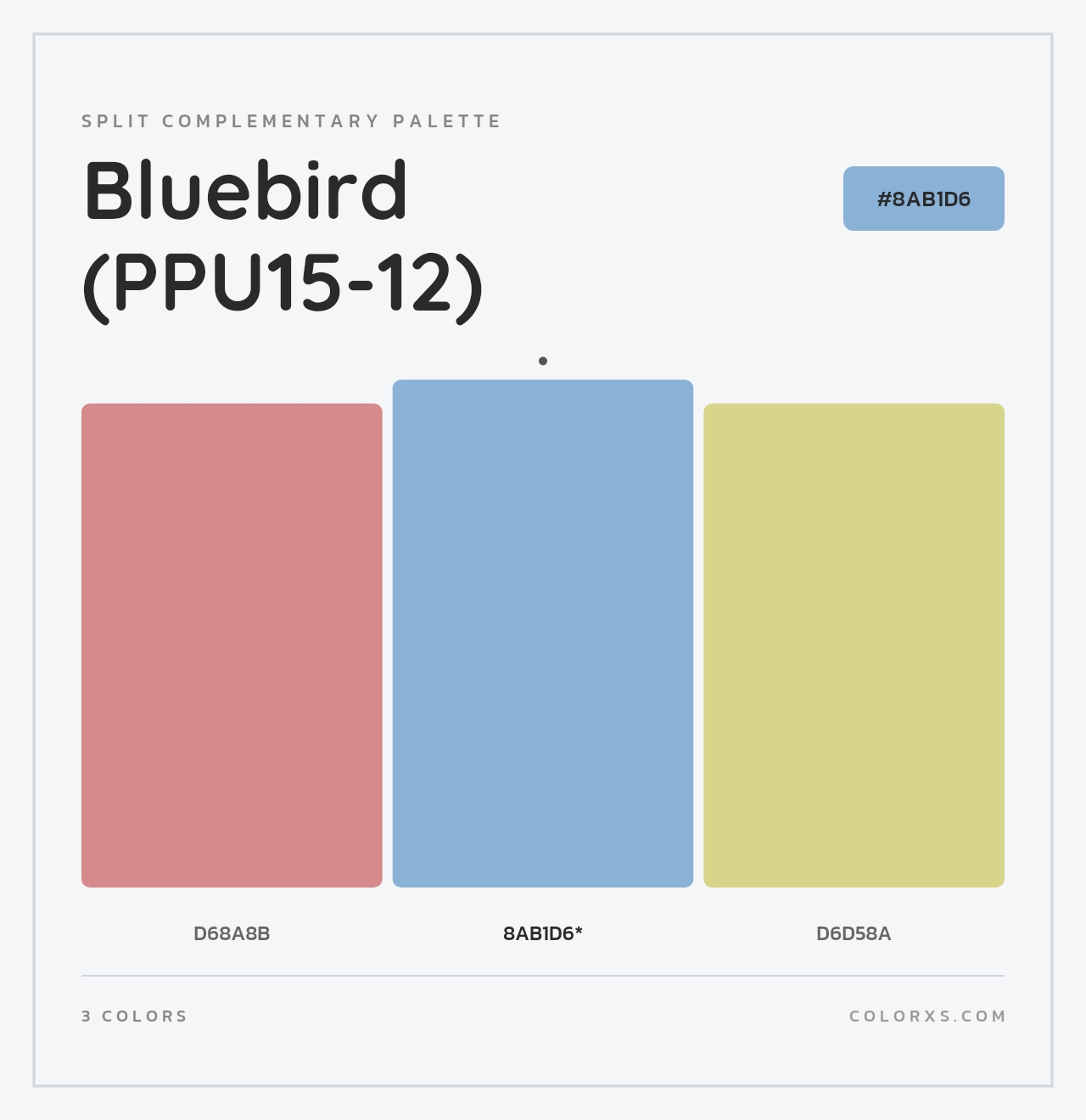 Bluebird (PPU15-12) - Split-Complementary Color Palette