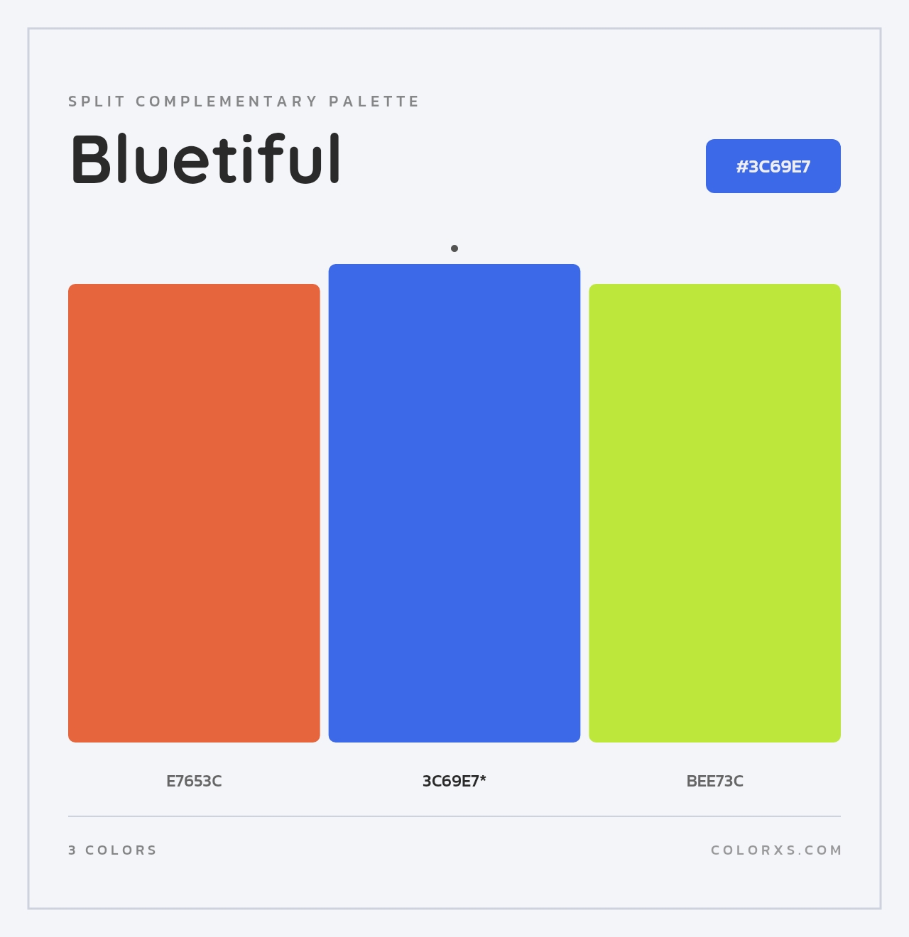 Bluetiful - Split-Complementary Color Palette