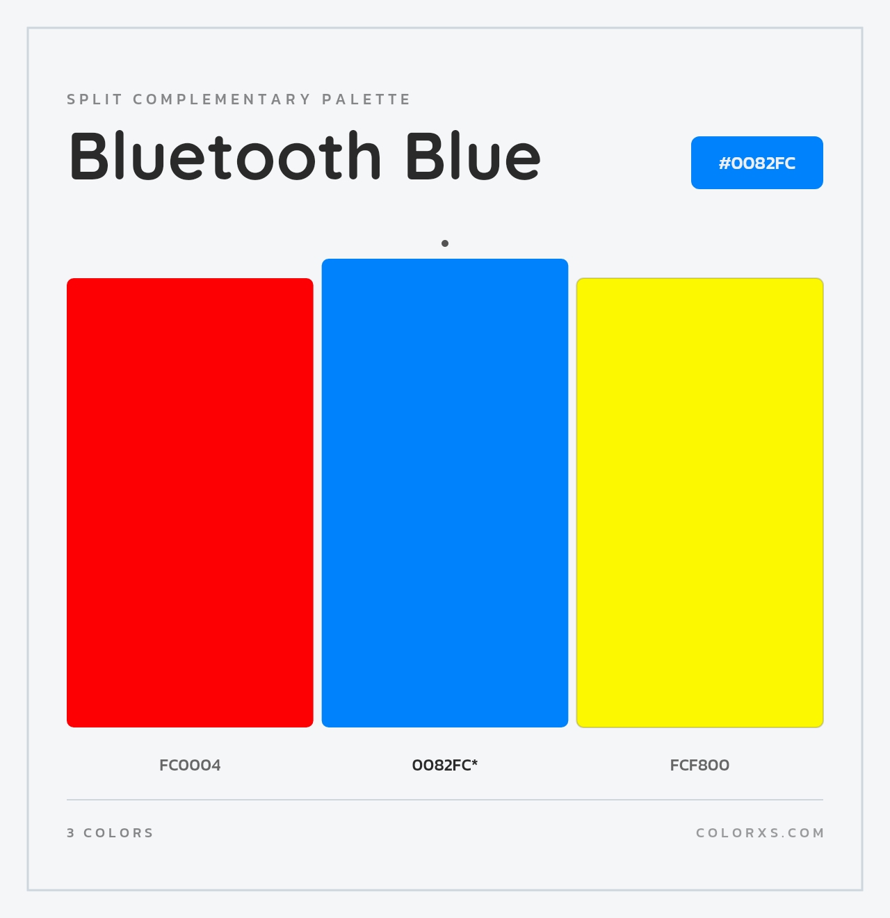 Bluetooth Blue - Split-Complementary Color Palette