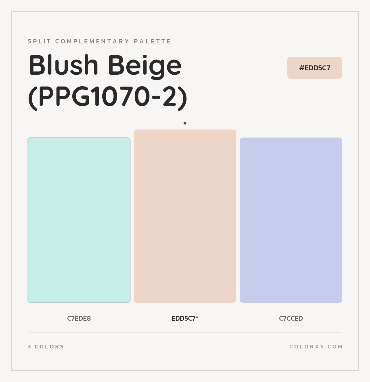 Blush Beige (PPG1070-2) - Split-Complementary Color Palette
