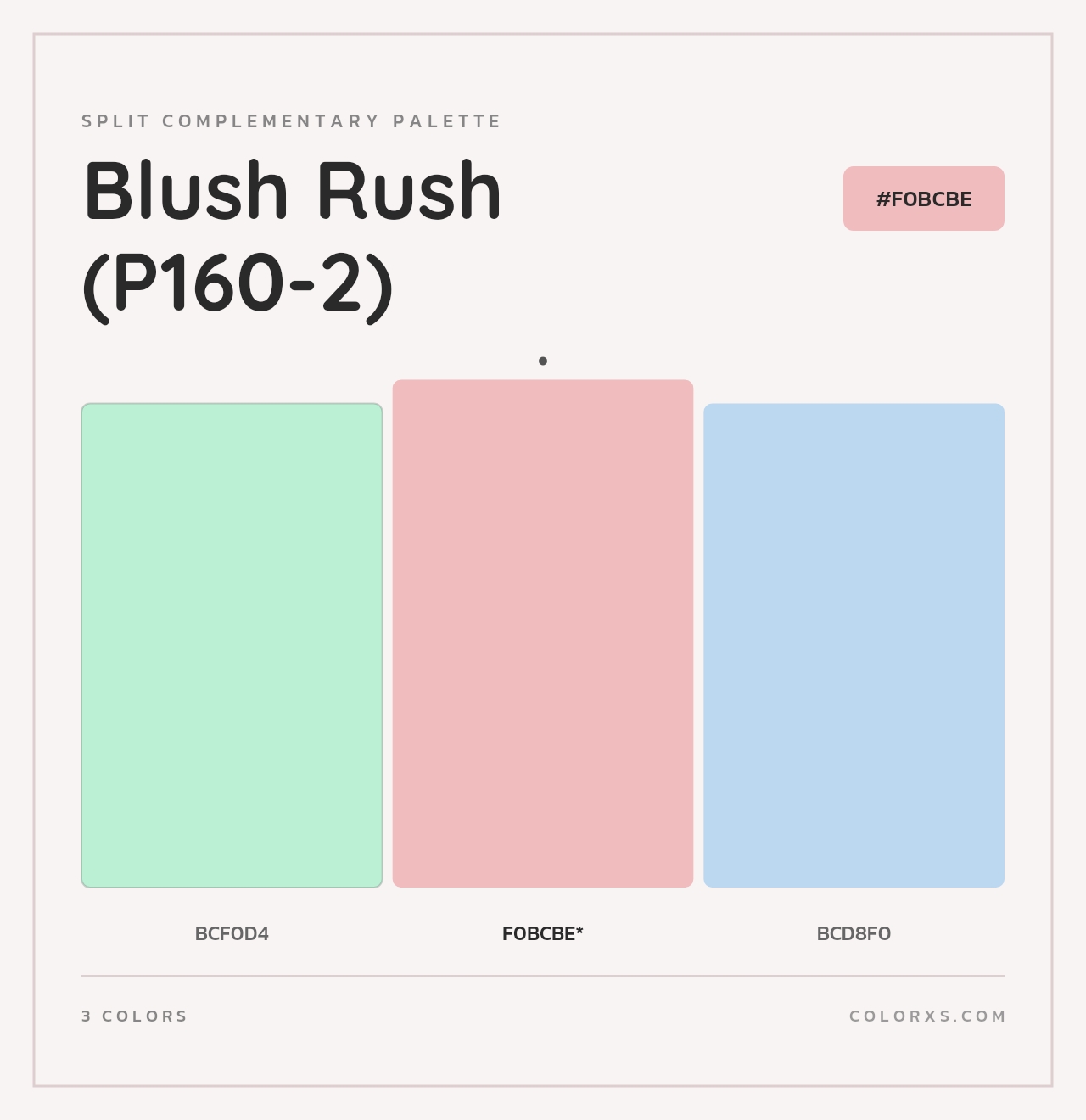 Blush Rush (P160-2) - Split-Complementary Color Palette