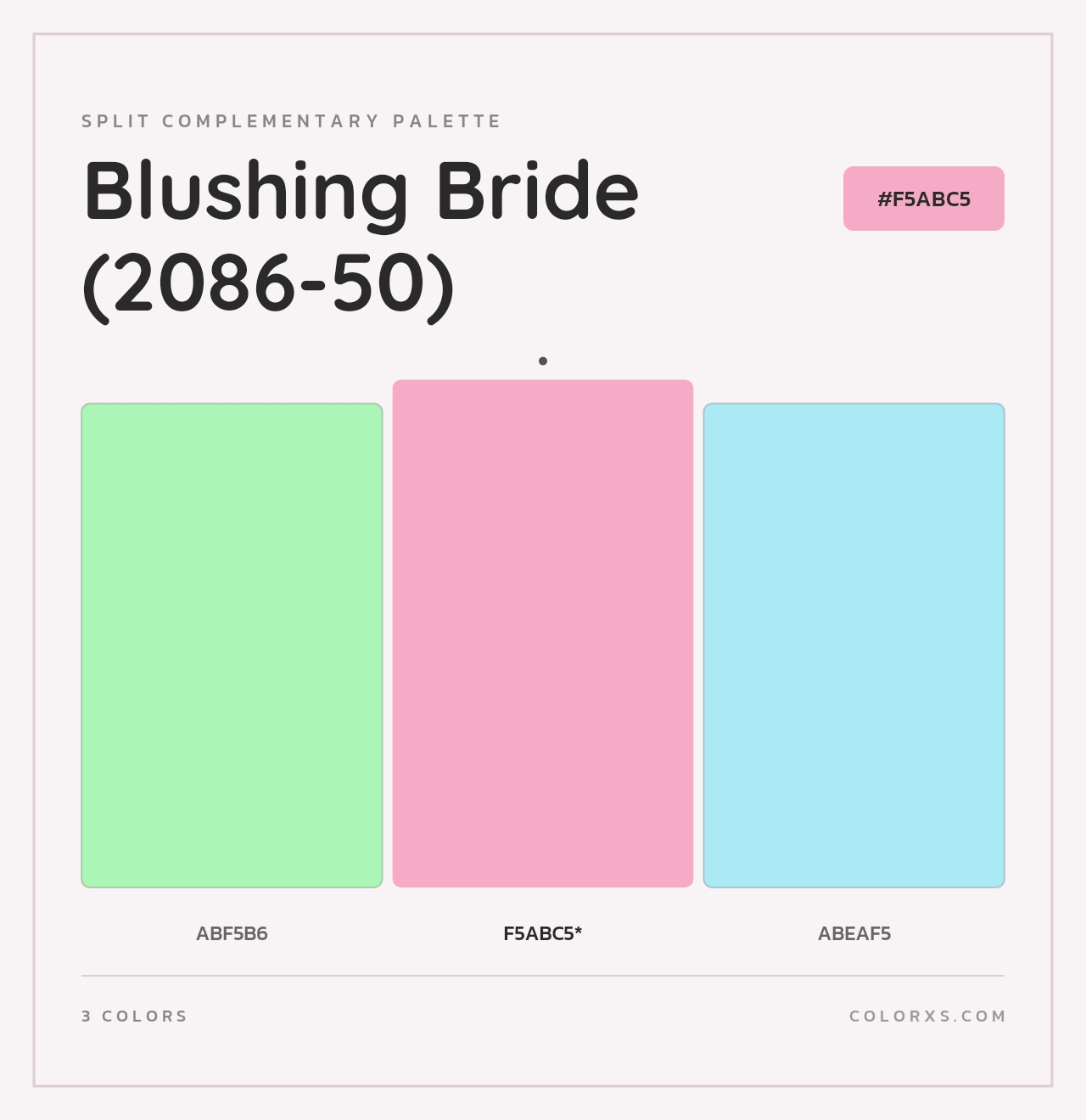 Blushing Bride (2086-50) - Split-Complementary Color Palette