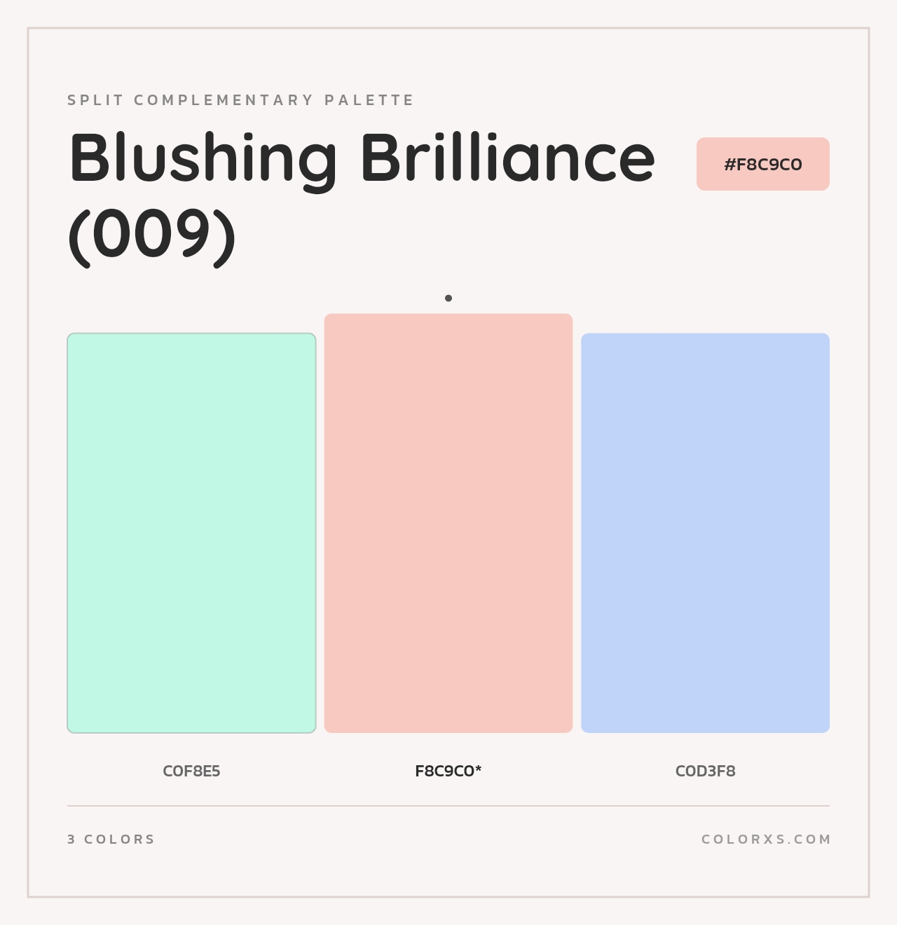 Blushing Brilliance (009) - Split-Complementary Color Palette