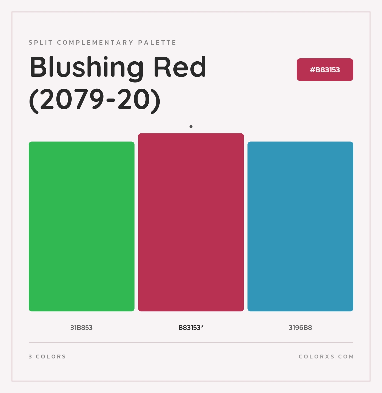 Blushing Red (2079-20) - Split-Complementary Color Palette