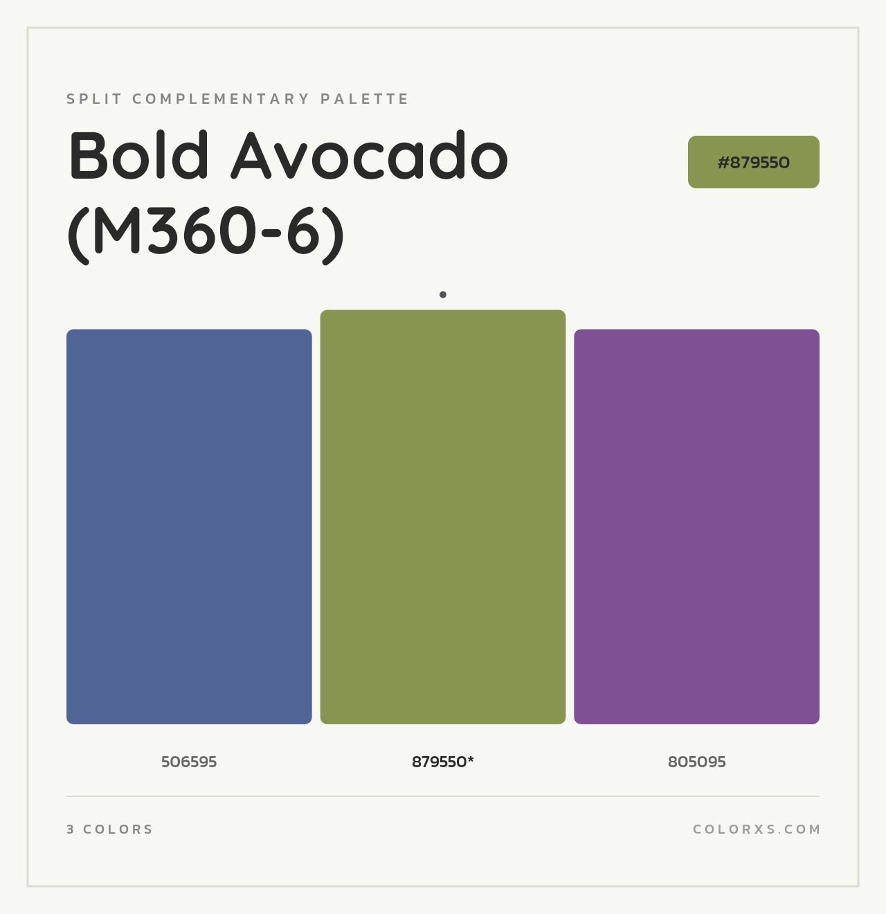 Bold Avocado (M360-6) - Split-Complementary Color Palette