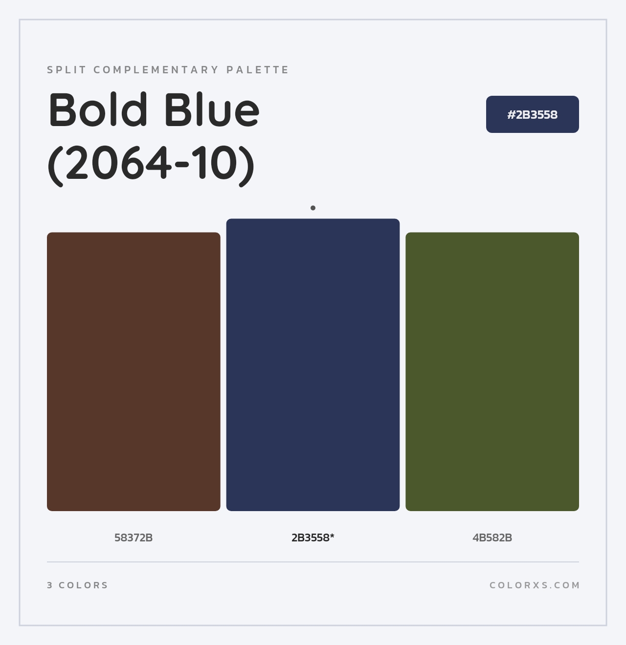 Bold Blue (2064-10) - Split-Complementary Color Palette