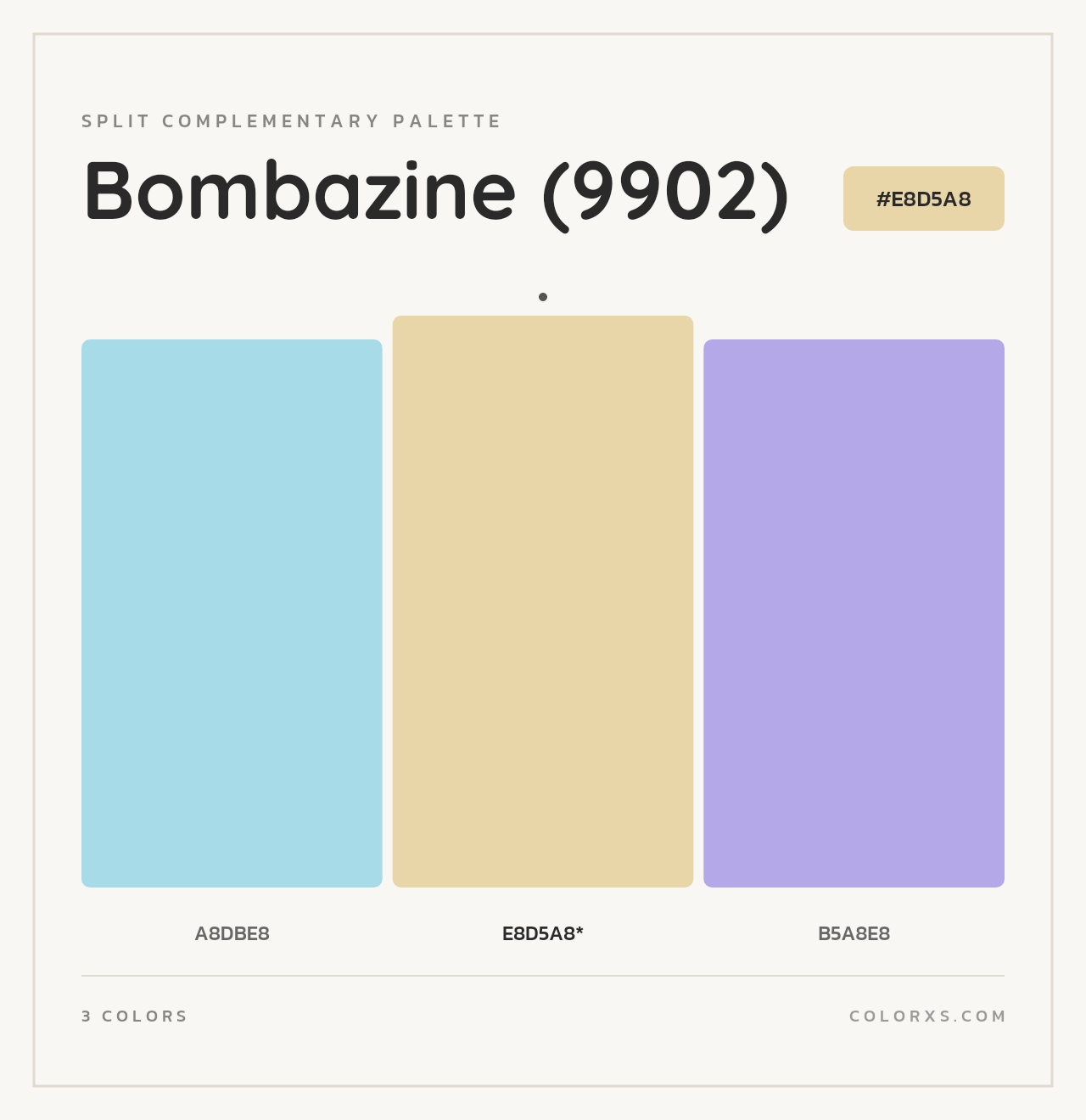 Bombazine (9902) - Split-Complementary Color Palette