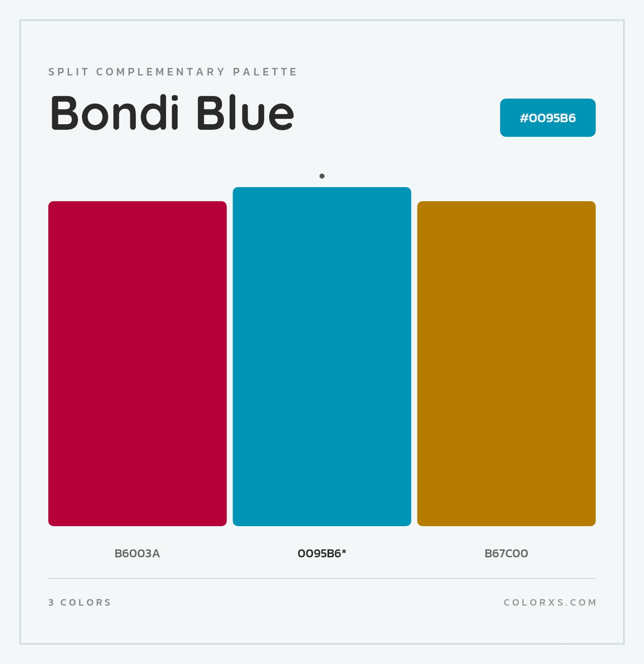 Bondi Blue - Split-Complementary Color Palette