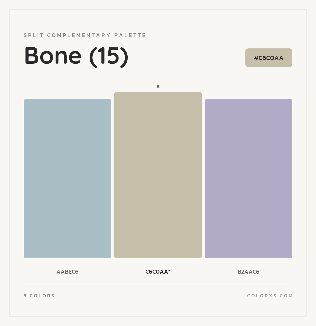 Bone (15) - Split-Complementary Color Palette
