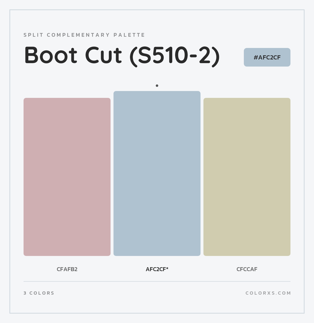 Boot Cut (S510-2) - Split-Complementary Color Palette