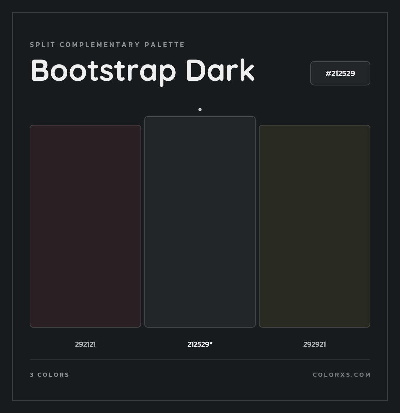 Bootstrap Dark - Split-Complementary Color Palette