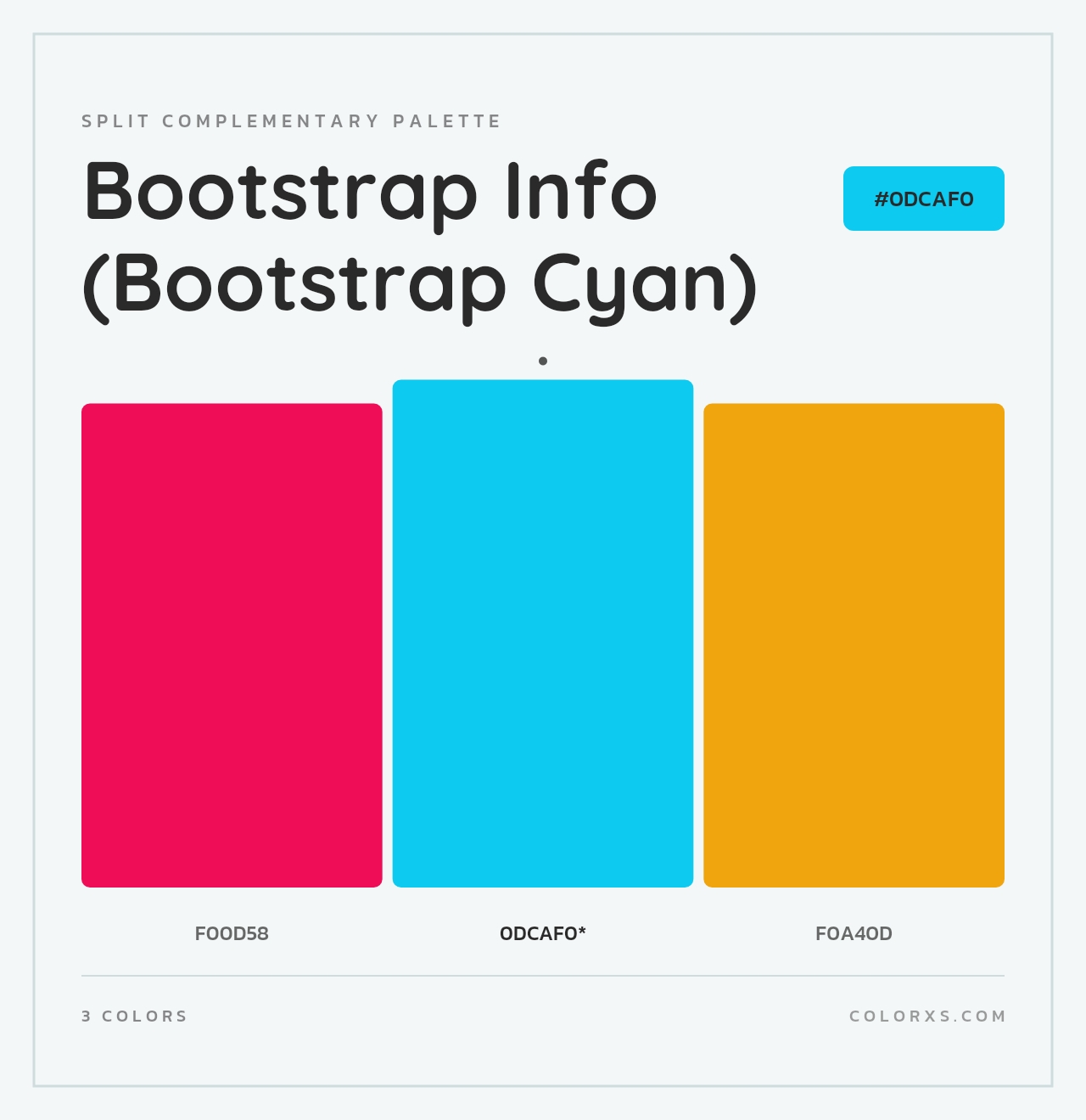 Bootstrap Info (Bootstrap Cyan) - Split-Complementary Color Palette