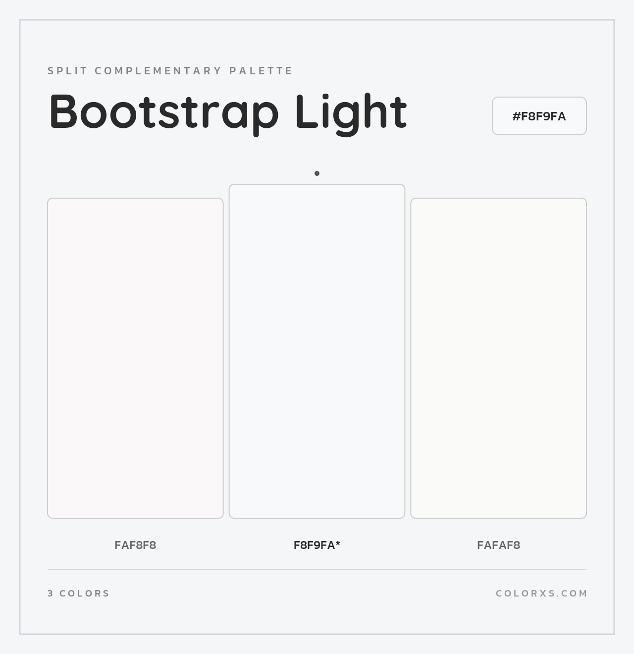 Bootstrap Light - Split-Complementary Color Palette