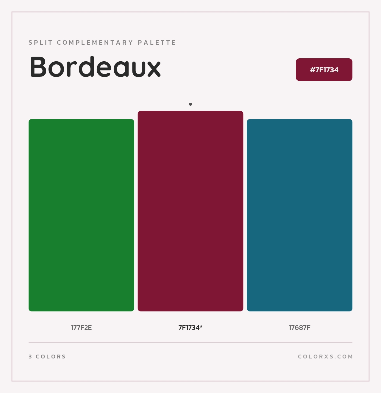 Bordeaux - Split-Complementary Color Palette