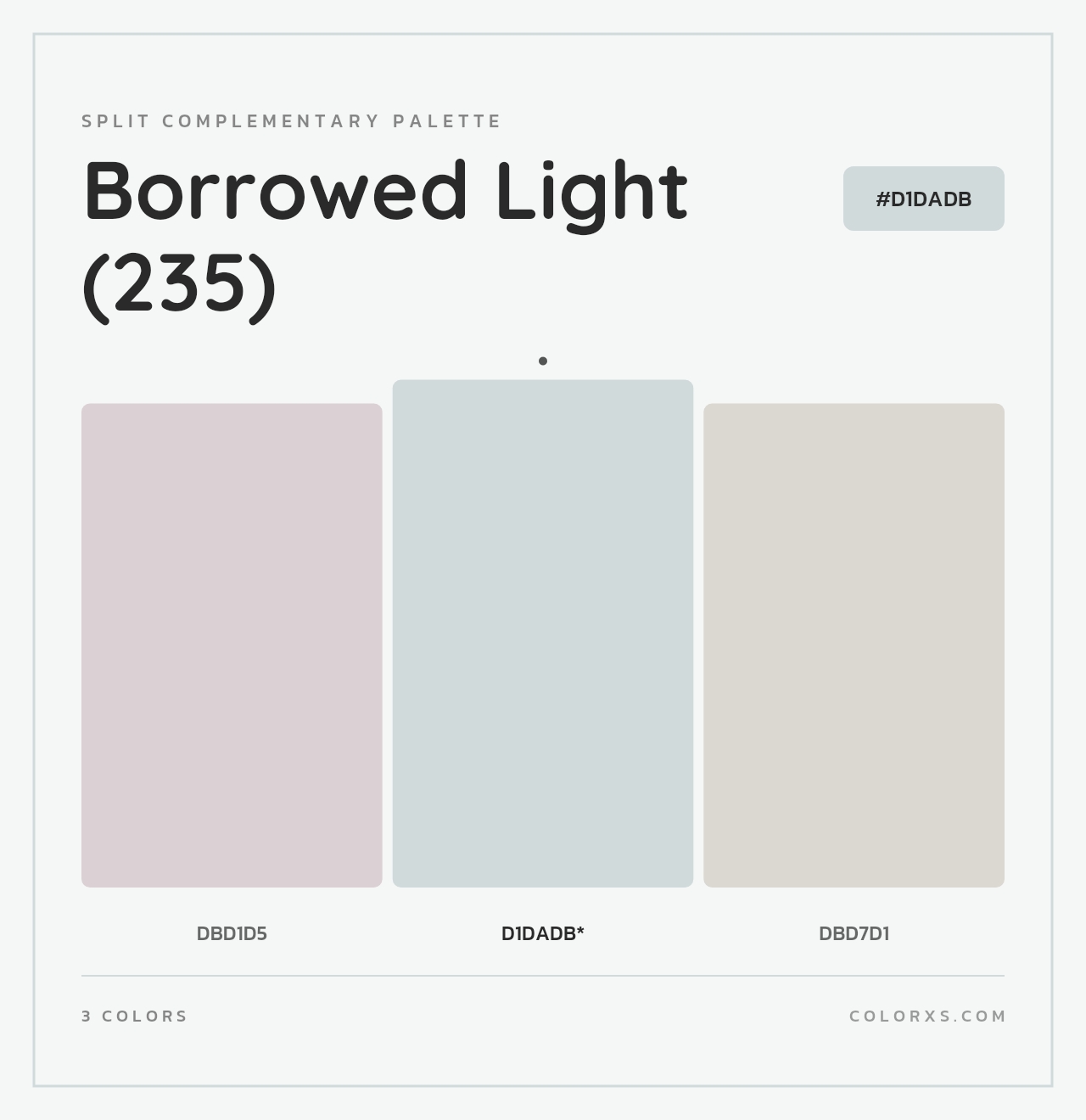 Borrowed Light (235) - Split-Complementary Color Palette