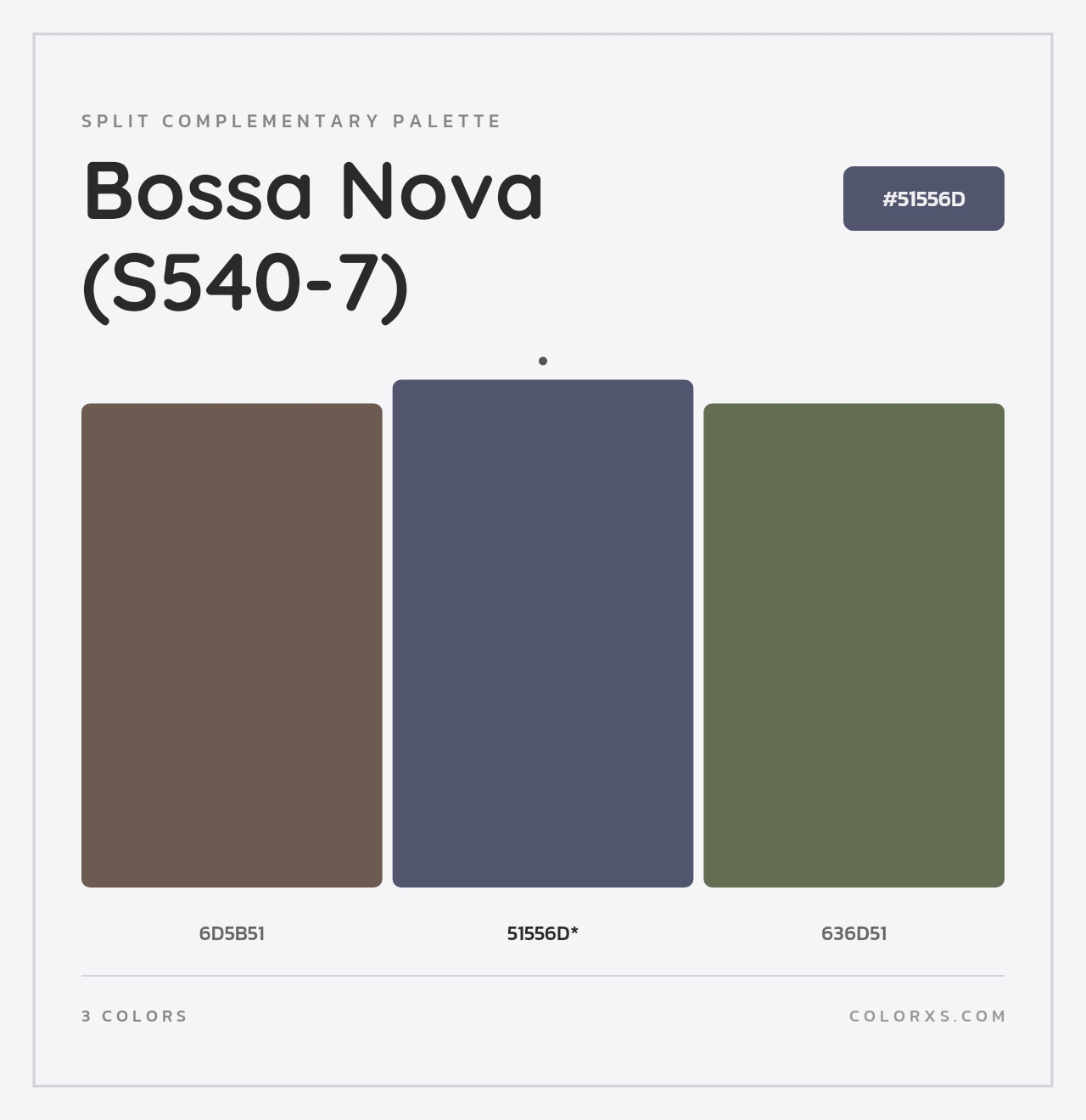 Bossa Nova (S540-7) - Split-Complementary Color Palette