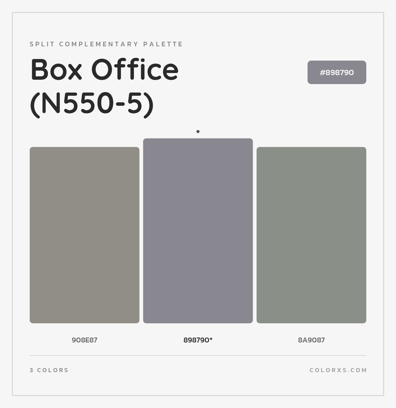 Box Office (N550-5) - Split-Complementary Color Palette