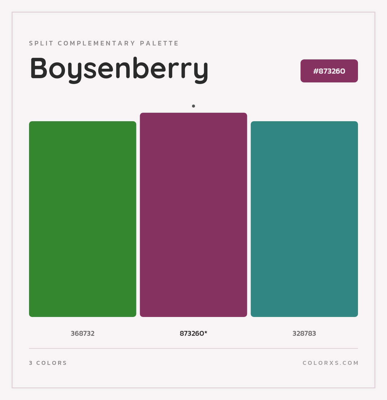 Boysenberry - Split-Complementary Color Palette