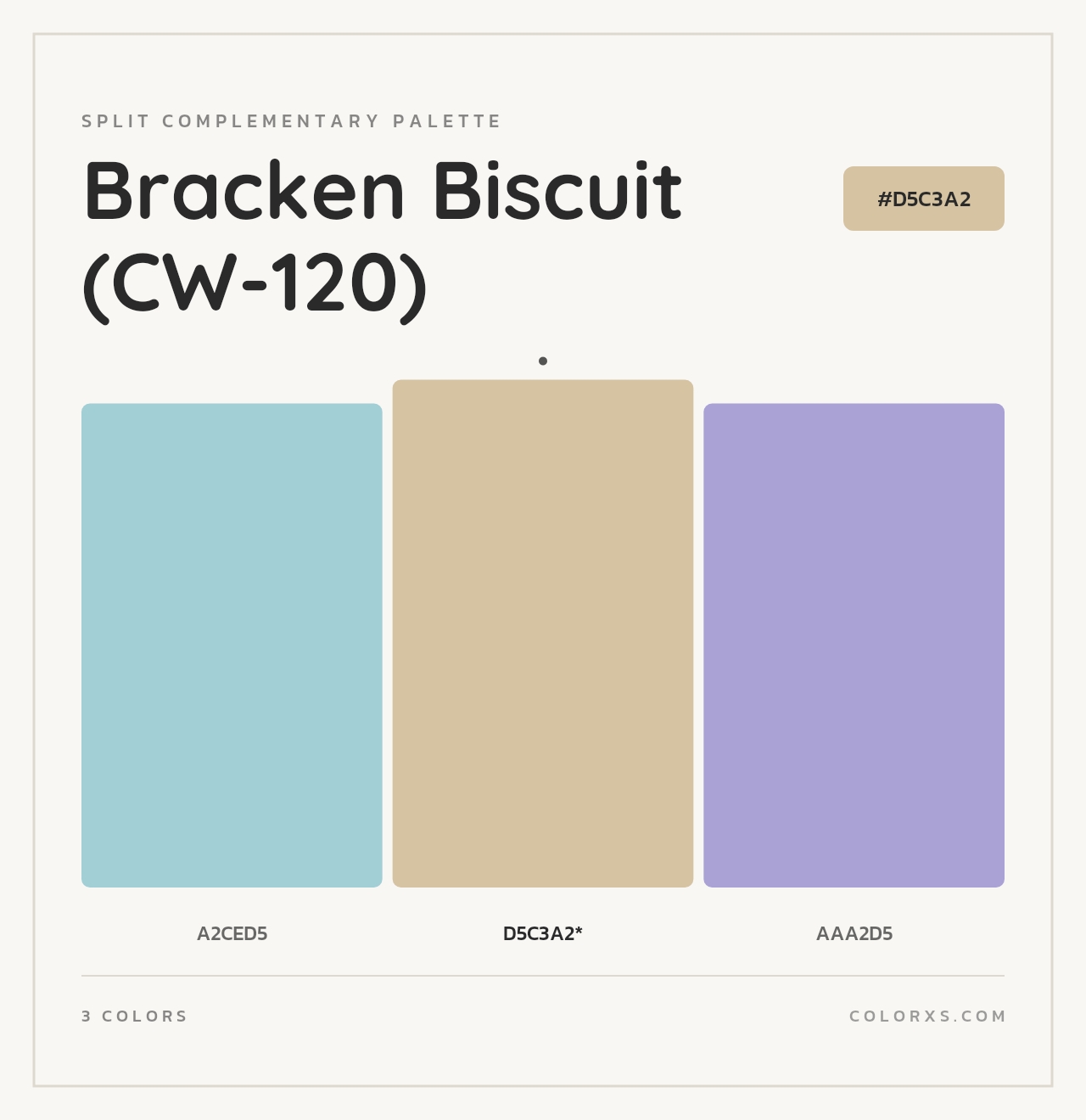 Bracken Biscuit (CW-120) - Split-Complementary Color Palette