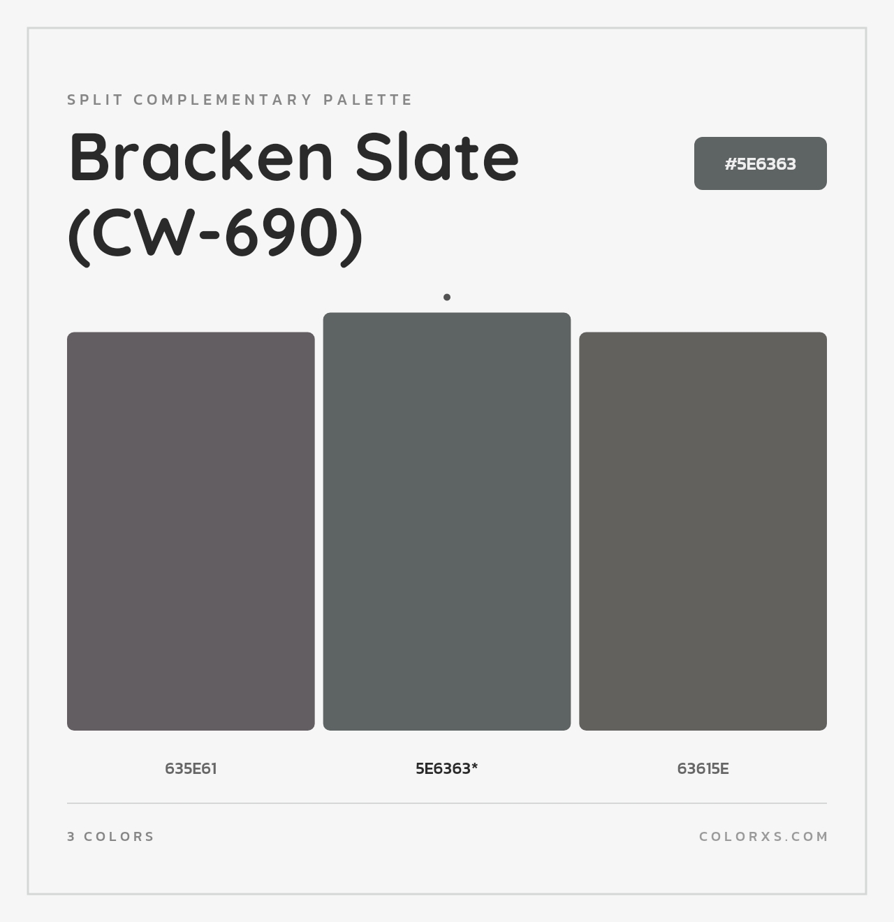 Bracken Slate (CW-690) - Split-Complementary Color Palette
