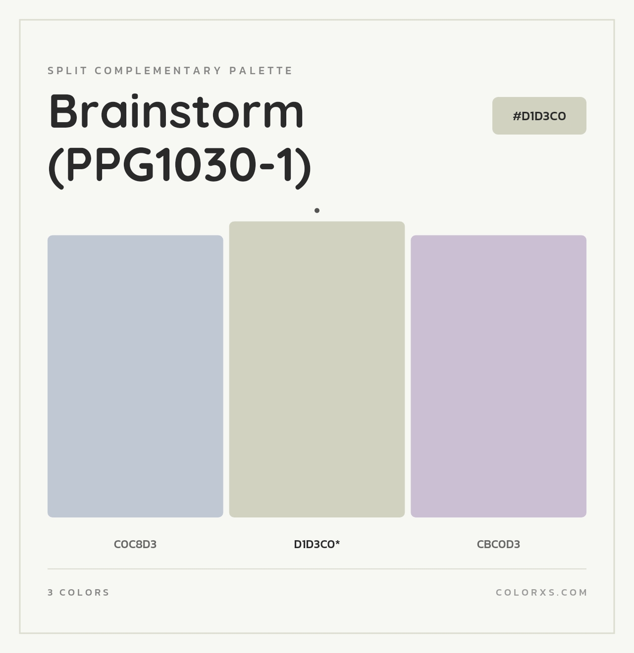 Brainstorm (PPG1030-1) - Split-Complementary Color Palette