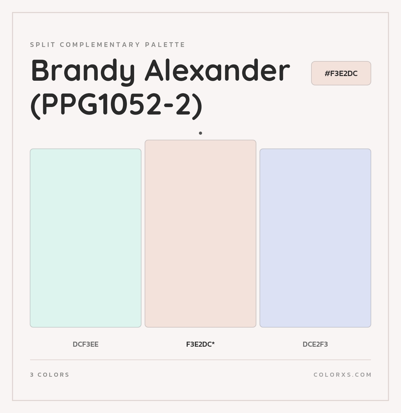 Brandy Alexander (PPG1052-2) - Split-Complementary Color Palette