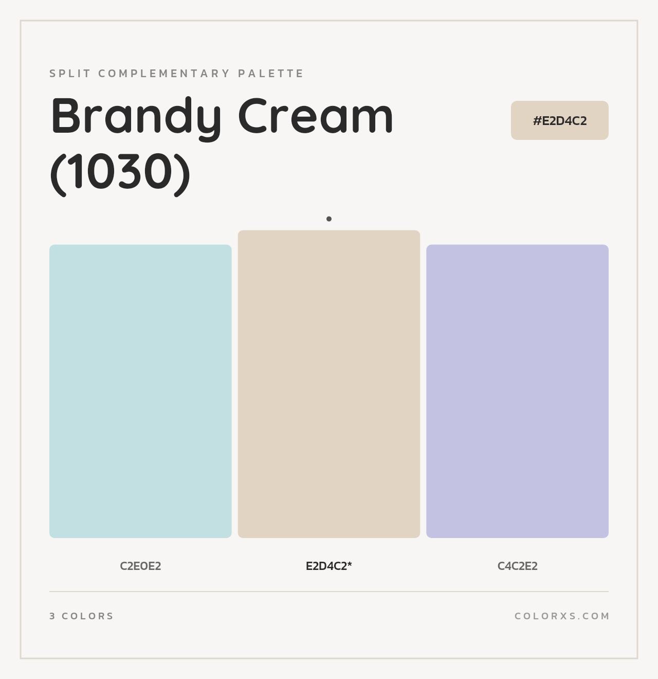 Brandy Cream (1030) - Split-Complementary Color Palette