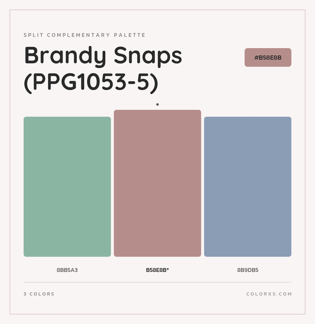 Brandy Snaps (PPG1053-5) - Split-Complementary Color Palette