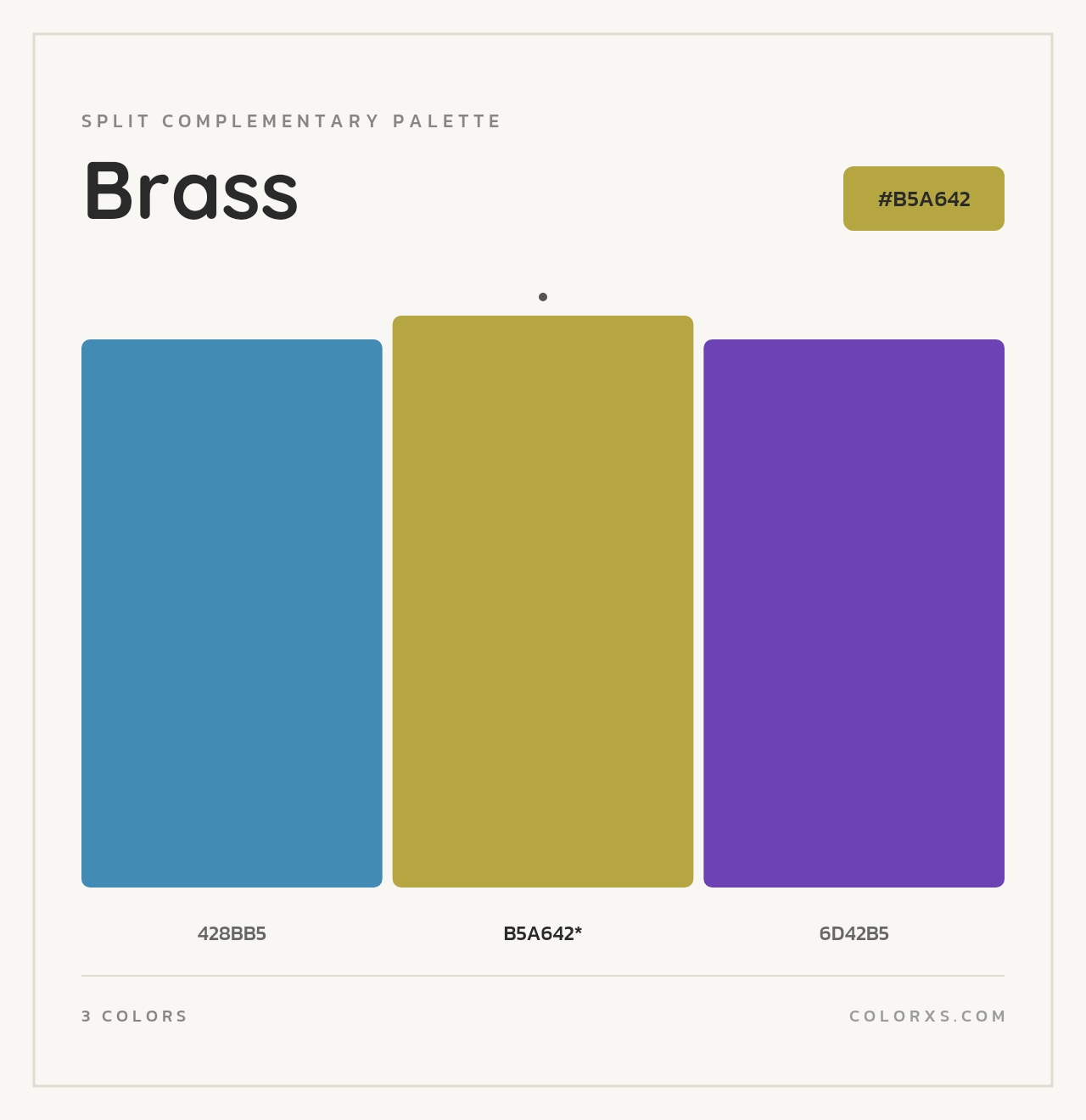 Brass - Split-Complementary Color Palette