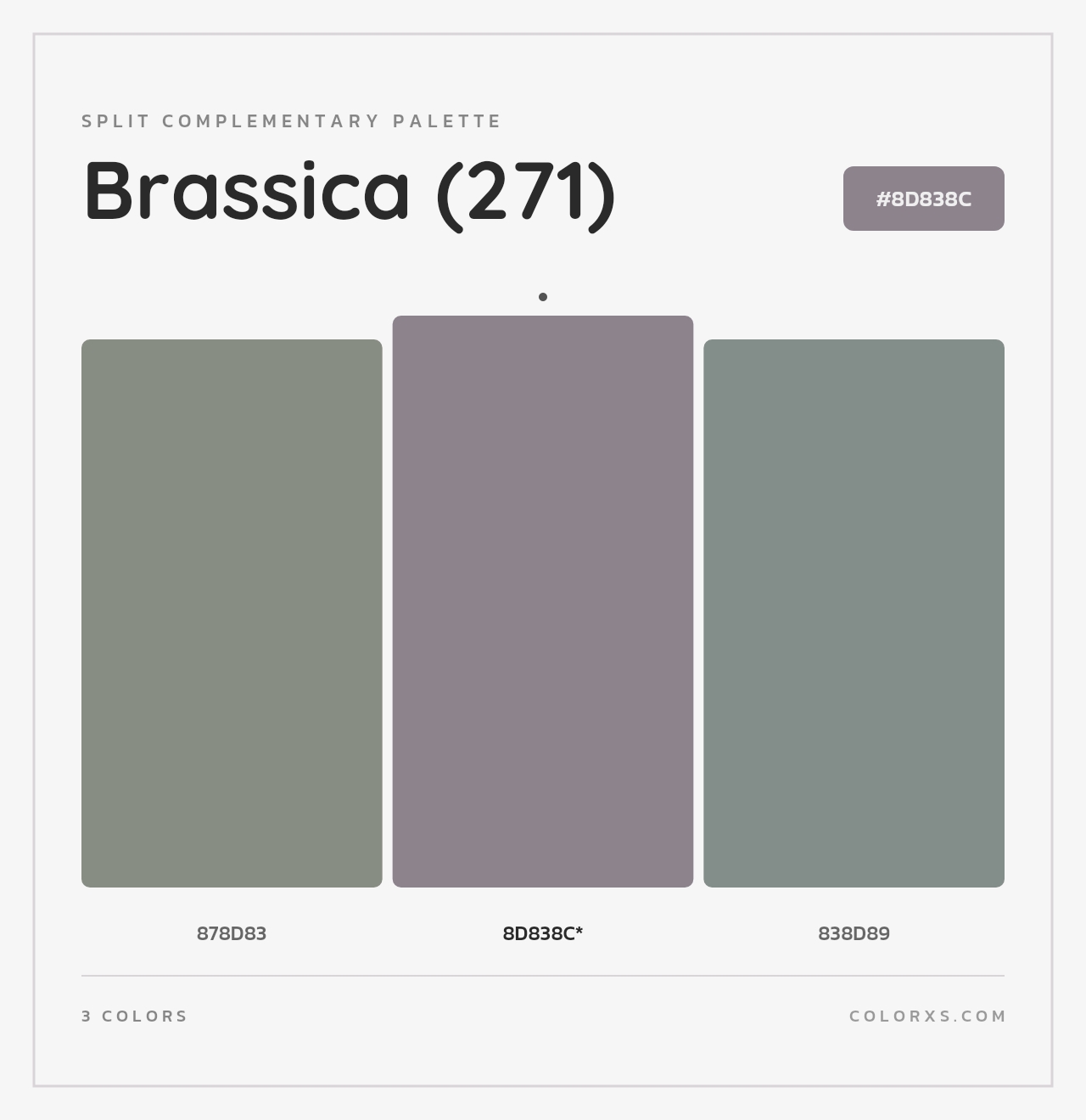 Brassica (271) - Split-Complementary Color Palette