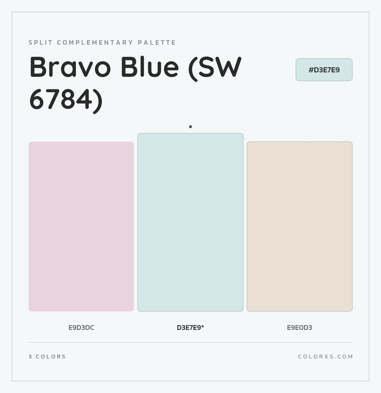Bravo Blue (SW 6784) - Split-Complementary Color Palette