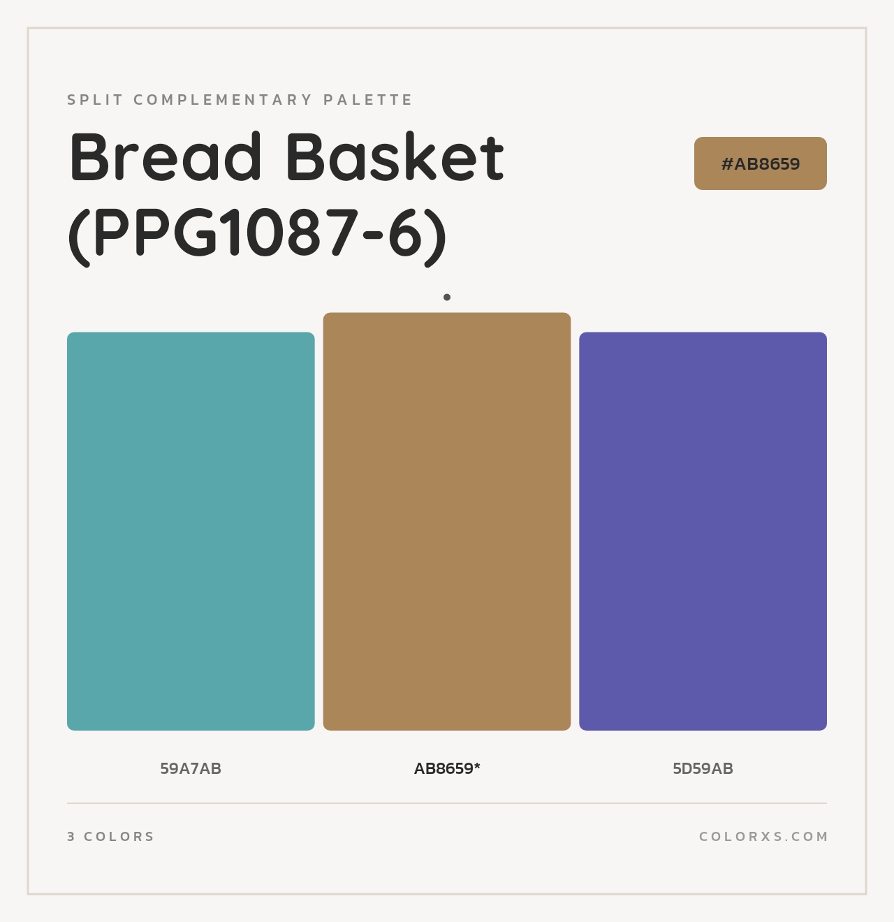 Bread Basket (PPG1087-6) - Split-Complementary Color Palette