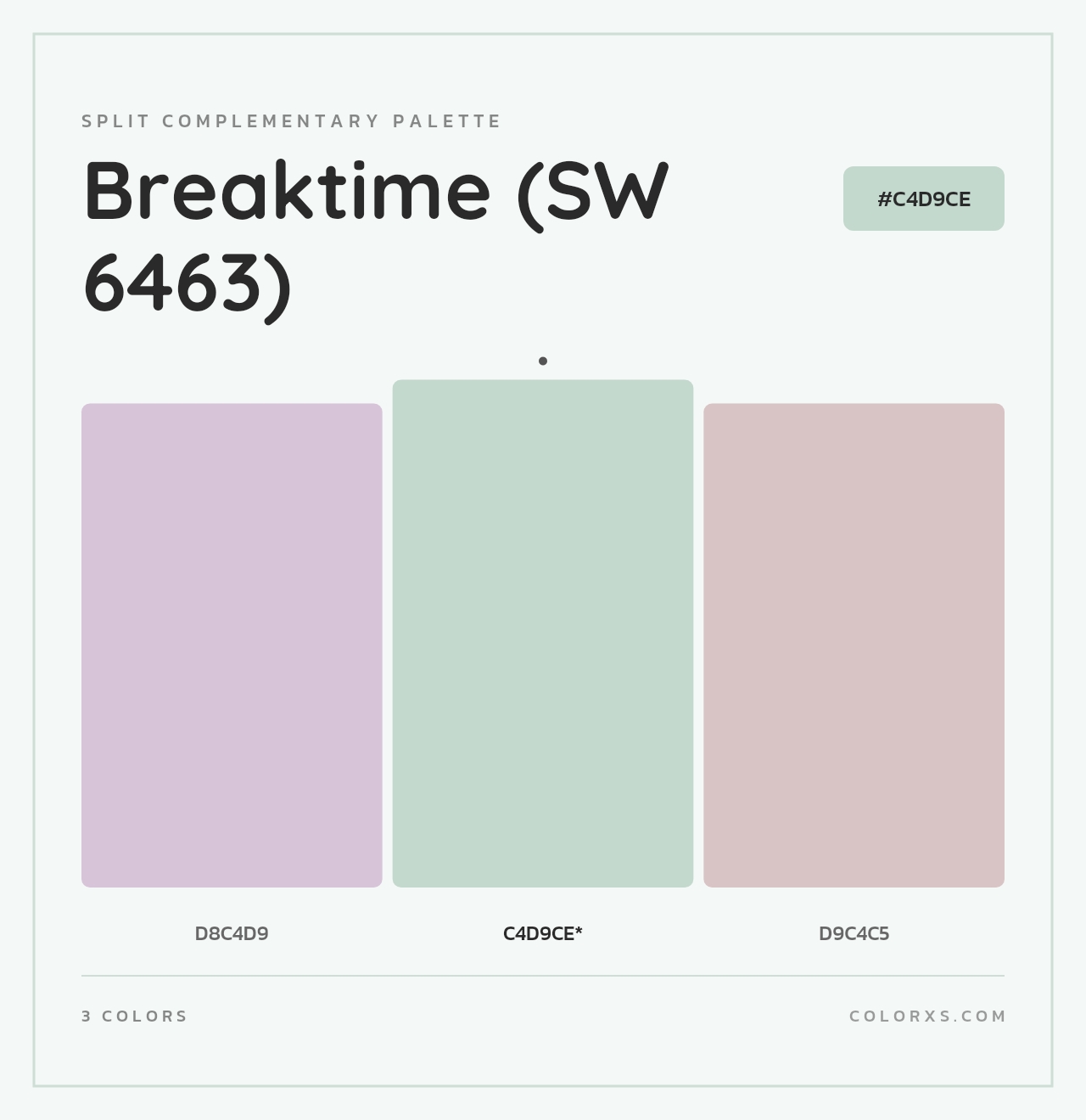 Breaktime (SW 6463) - Split-Complementary Color Palette