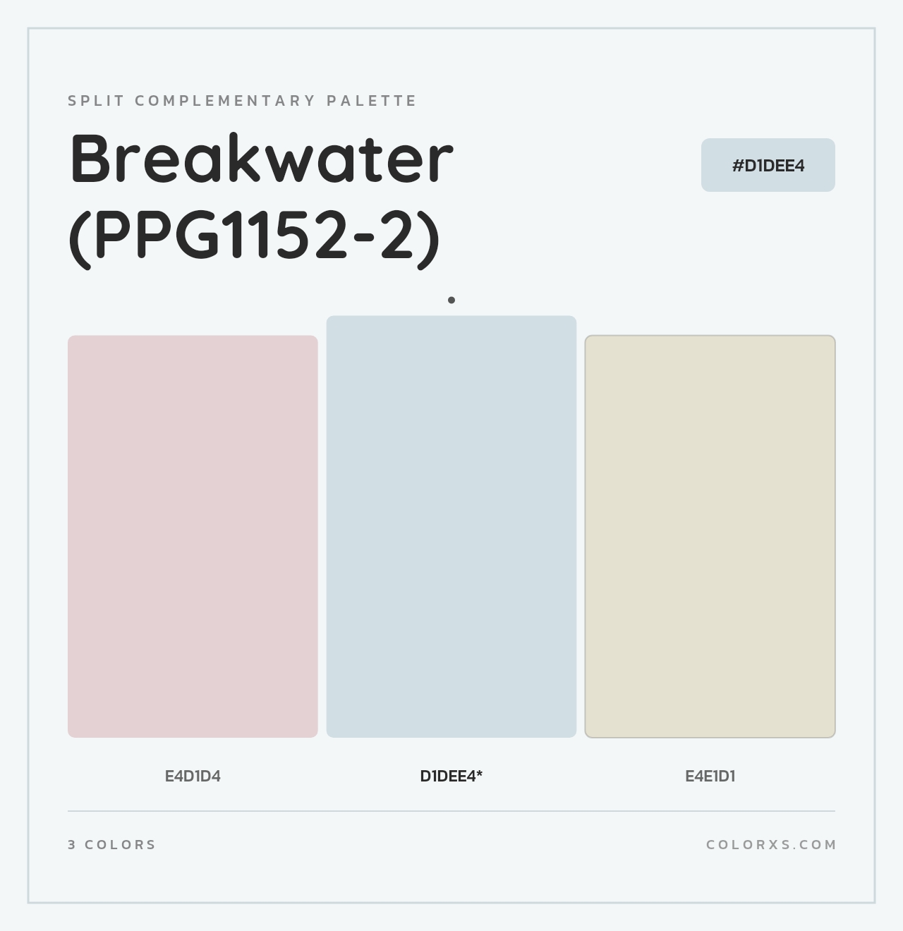 Breakwater (PPG1152-2) - Split-Complementary Color Palette