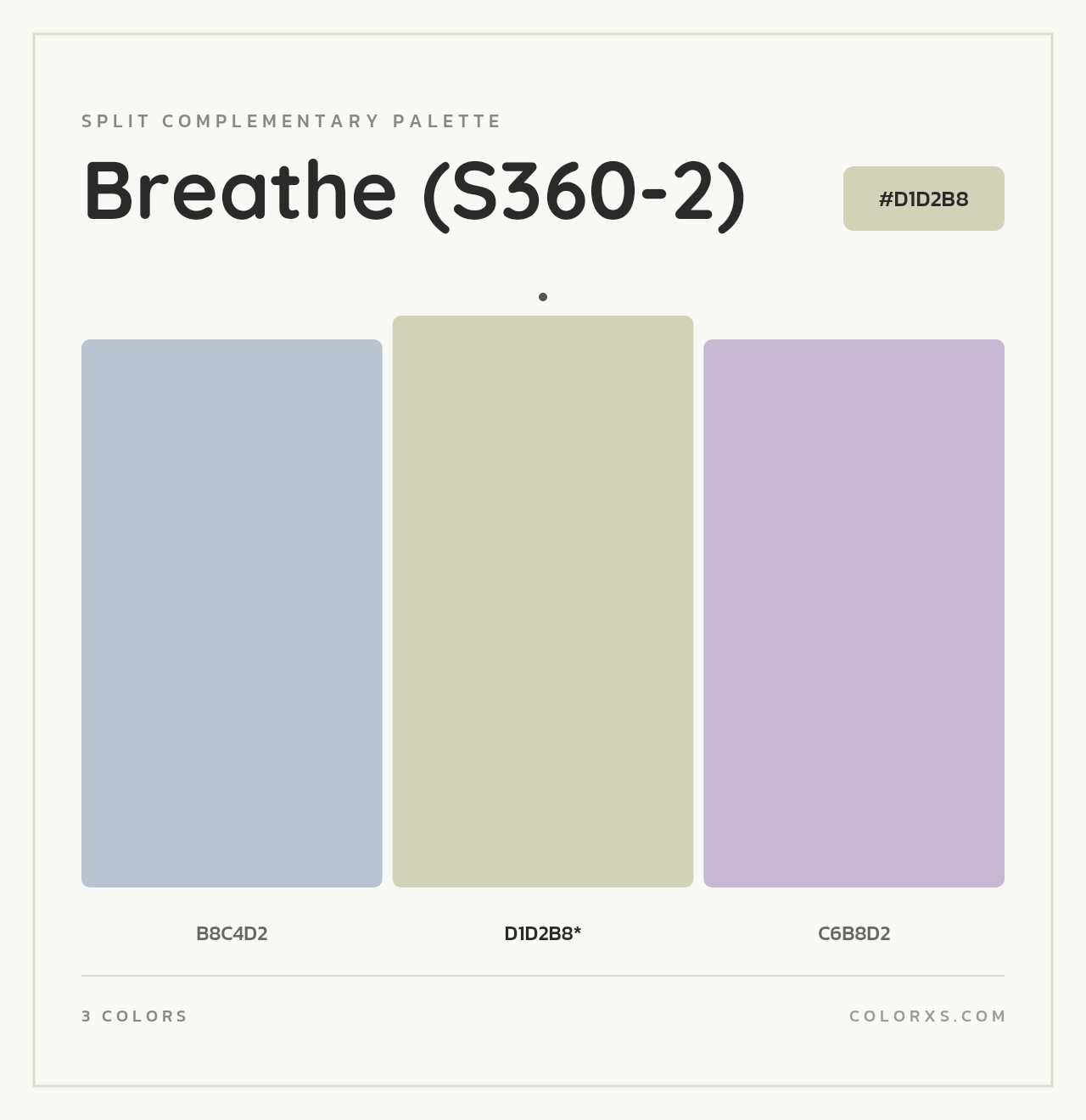 Breathe (S360-2) - Split-Complementary Color Palette