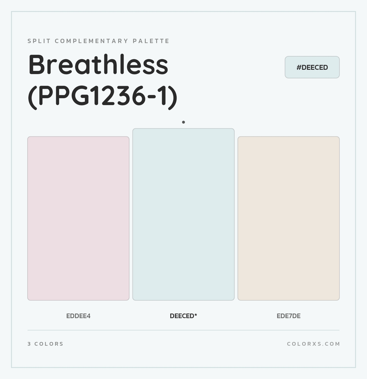 Breathless (PPG1236-1) - Split-Complementary Color Palette
