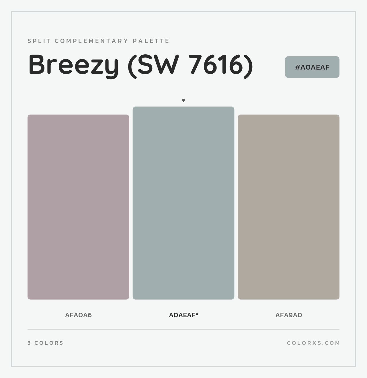 Breezy (SW 7616) - Split-Complementary Color Palette