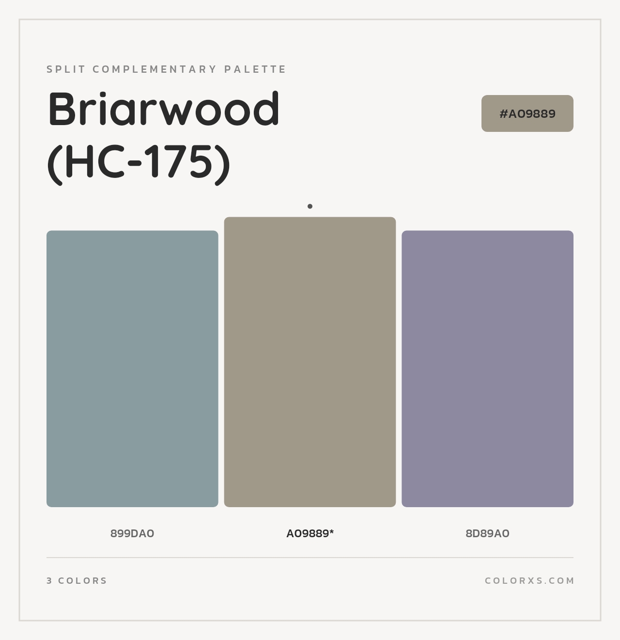 Briarwood (HC-175) - Split-Complementary Color Palette
