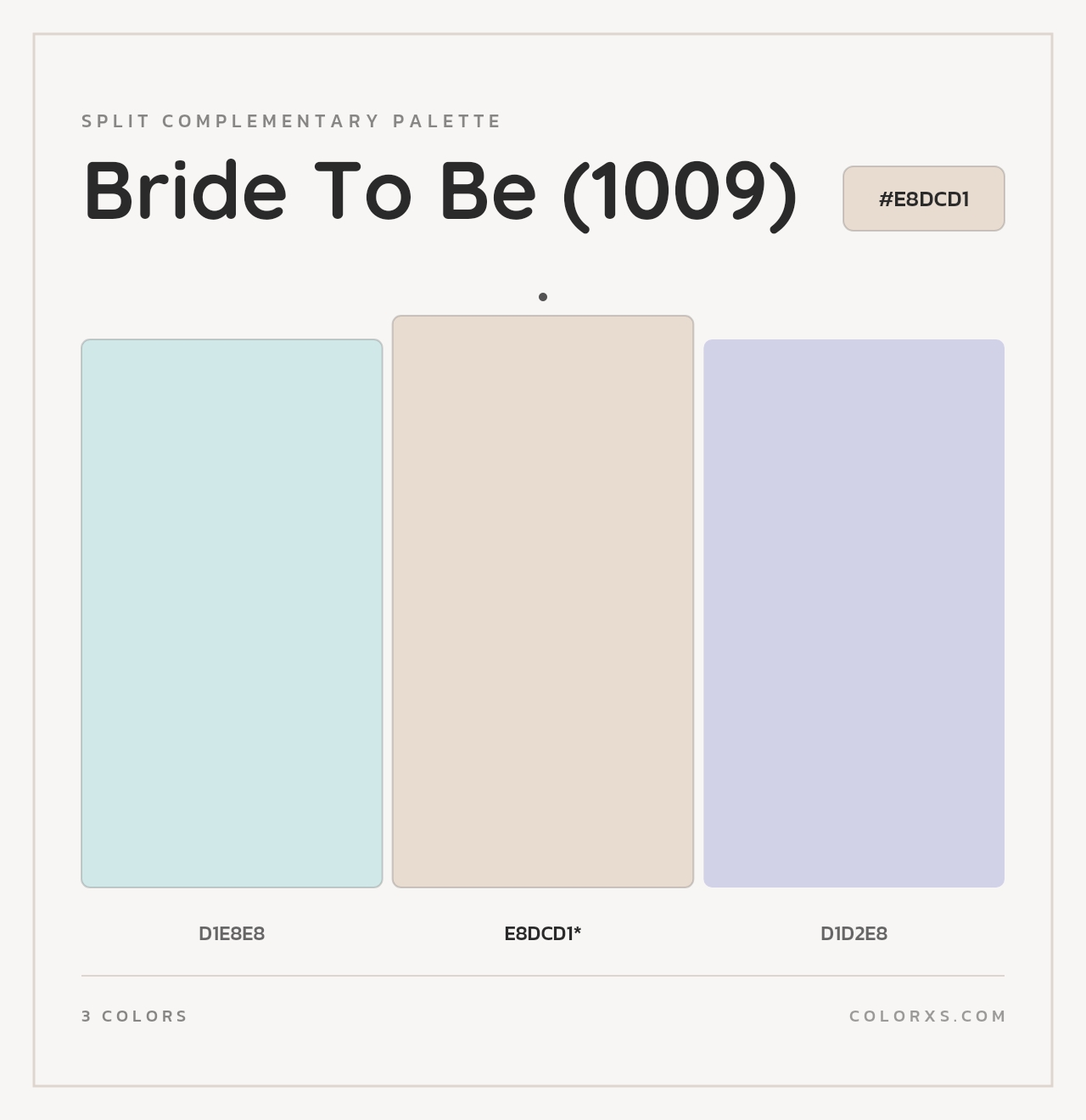 Bride To Be (1009) - Split-Complementary Color Palette