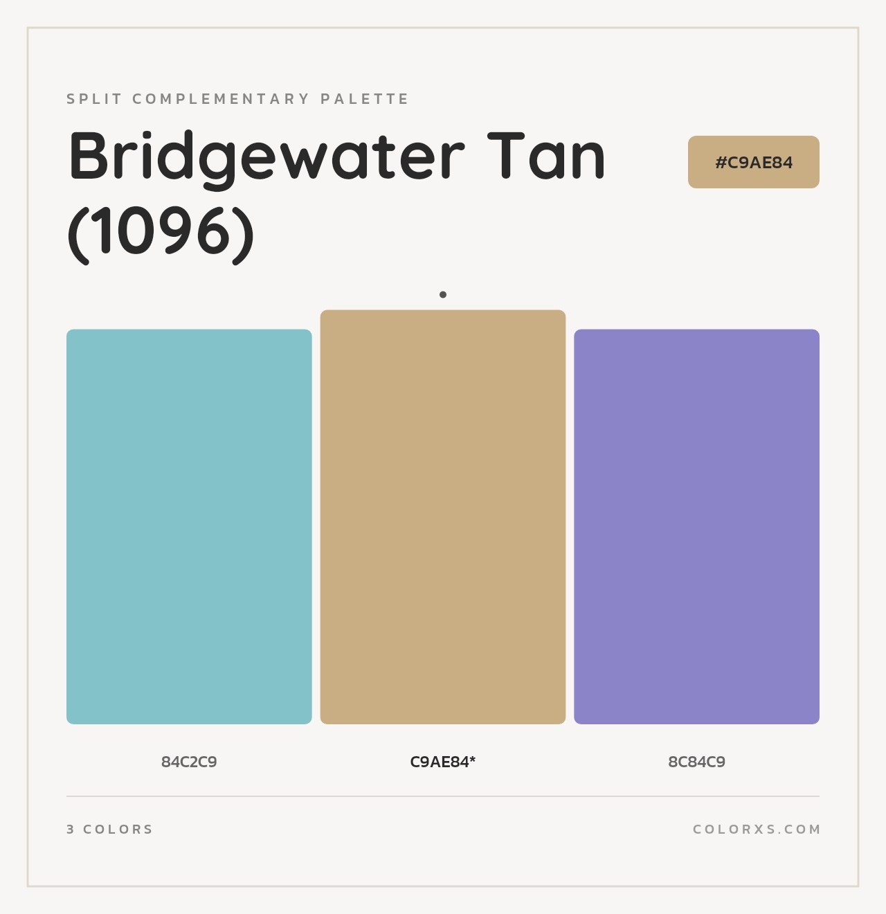 Bridgewater Tan (1096) - Split-Complementary Color Palette