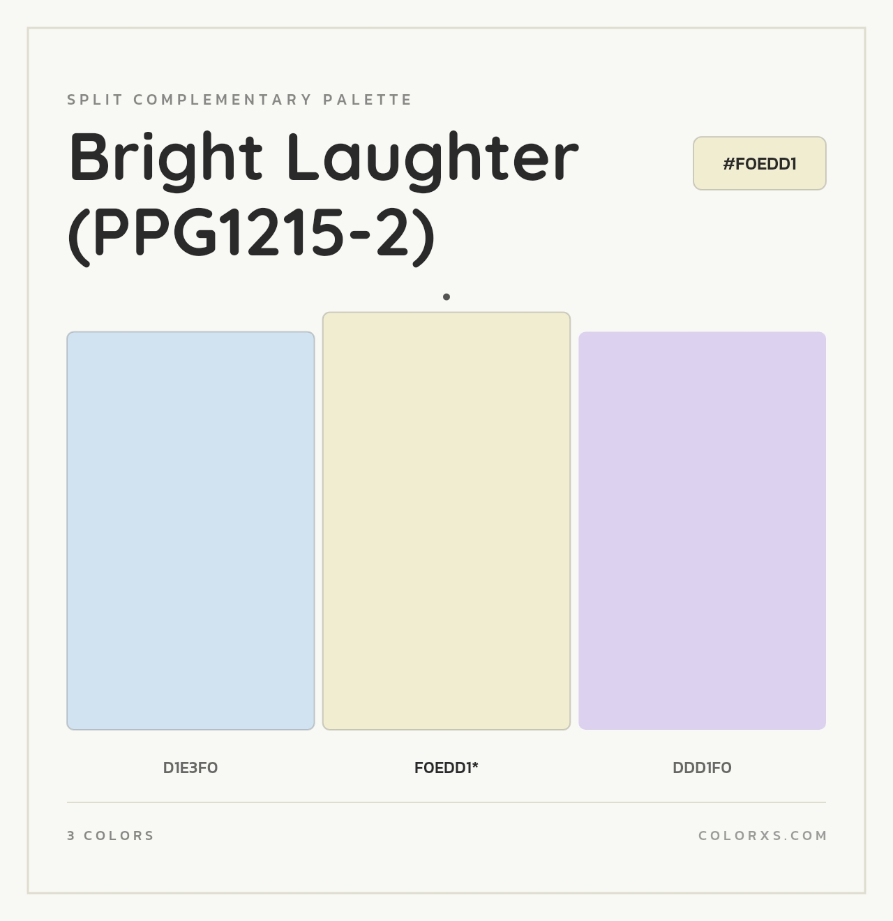 Bright Laughter (PPG1215-2) - Split-Complementary Color Palette
