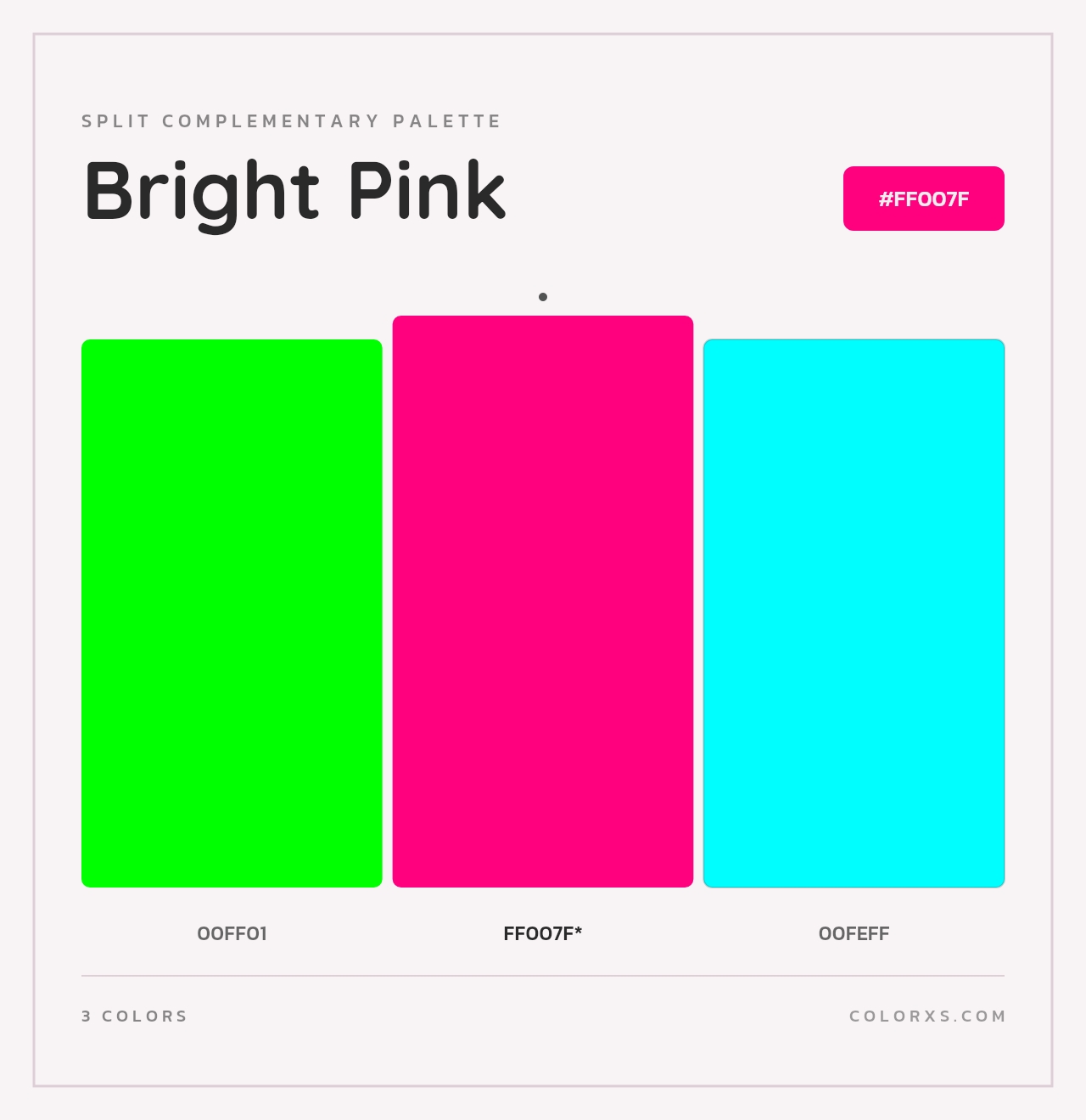 Bright Pink - Split-Complementary Color Palette