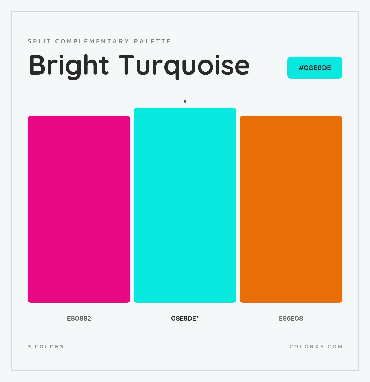 Bright Turquoise - Split-Complementary Color Palette