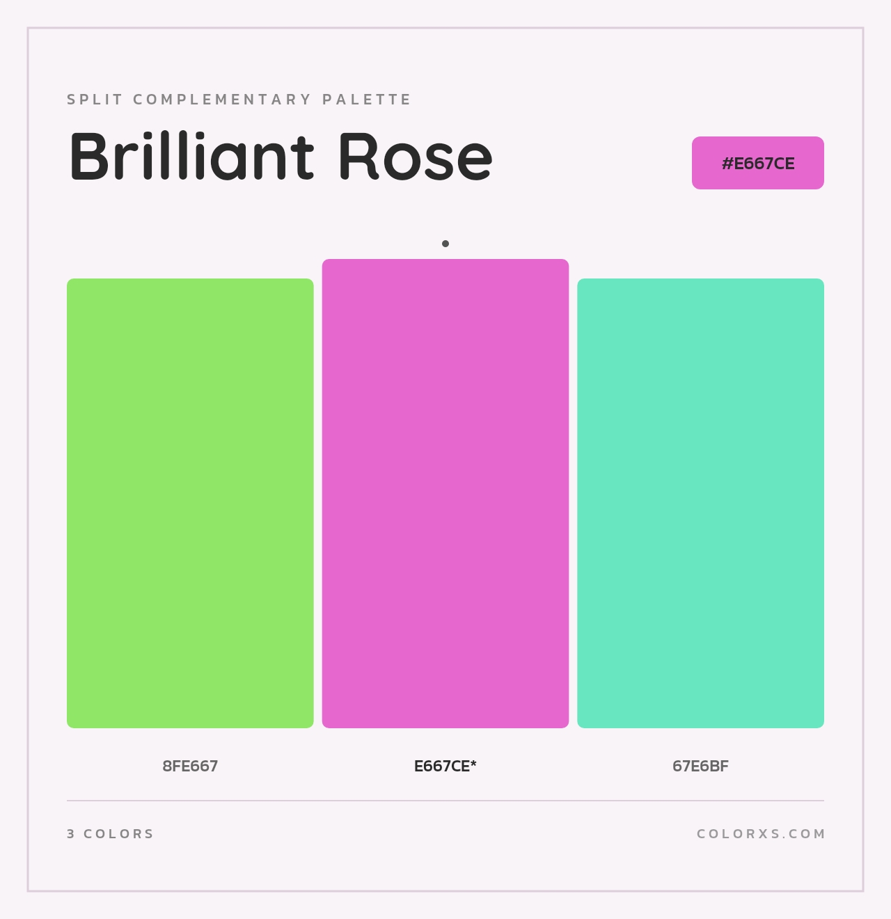 Brilliant Rose - Split-Complementary Color Palette