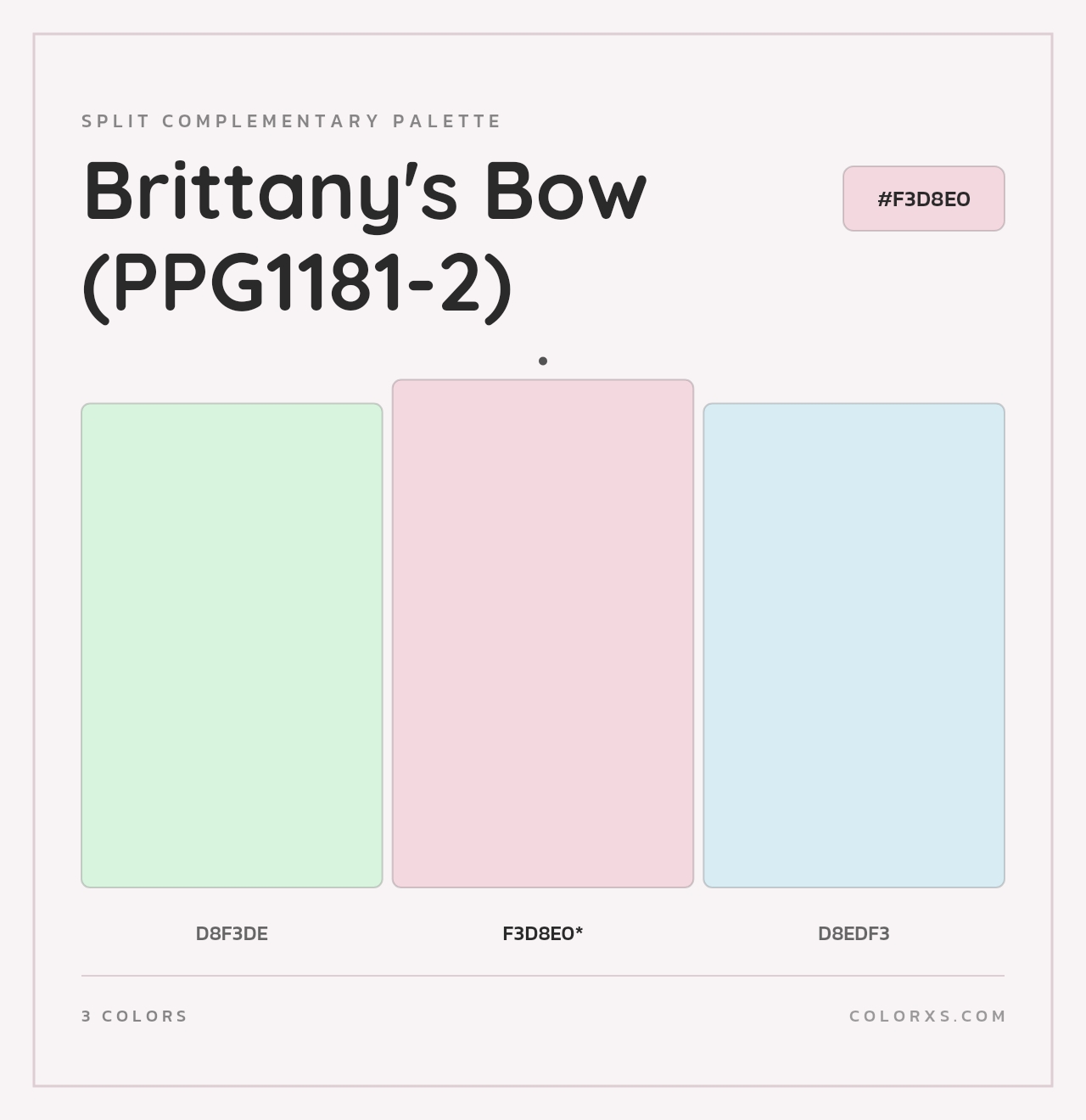 Brittany's Bow (PPG1181-2) - Split-Complementary Color Palette