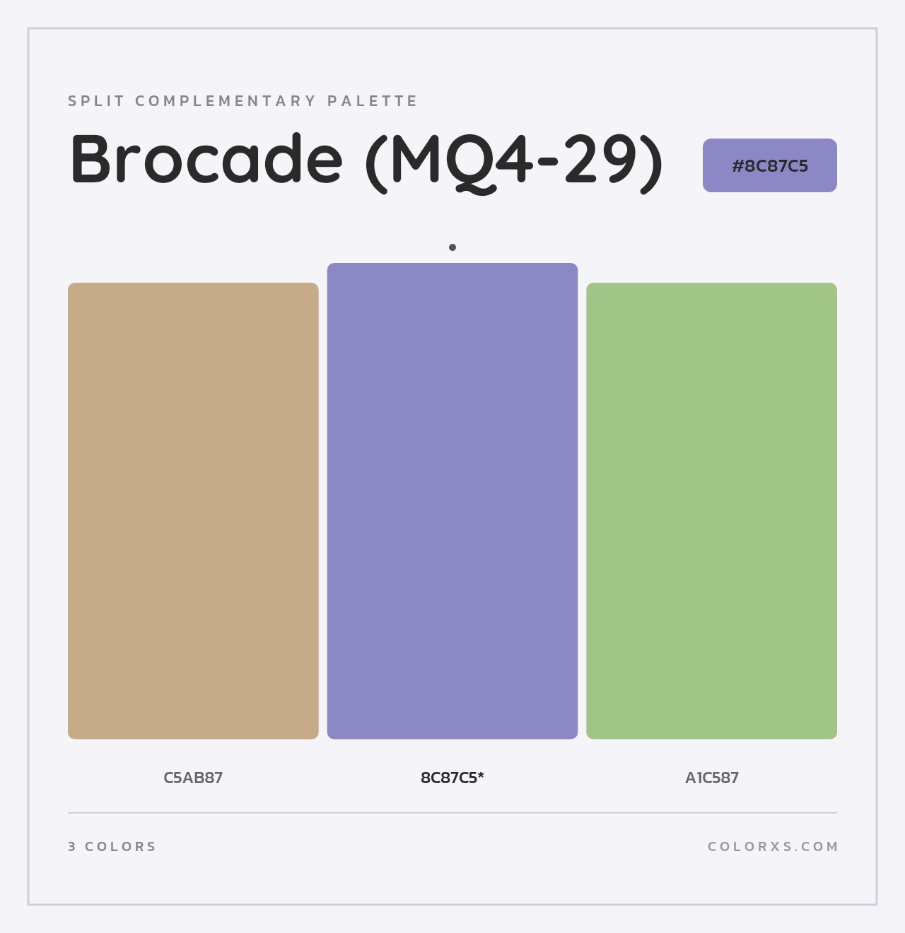 Brocade (MQ4-29) - Split-Complementary Color Palette
