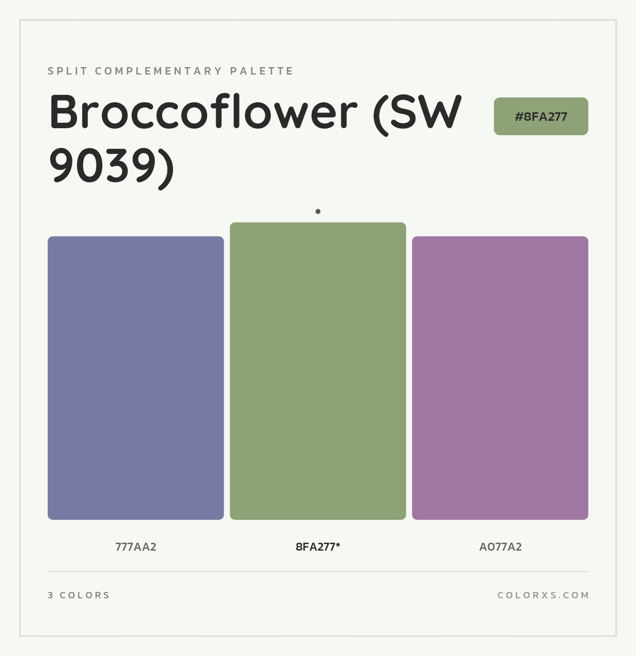 Broccoflower (SW 9039) - Split-Complementary Color Palette