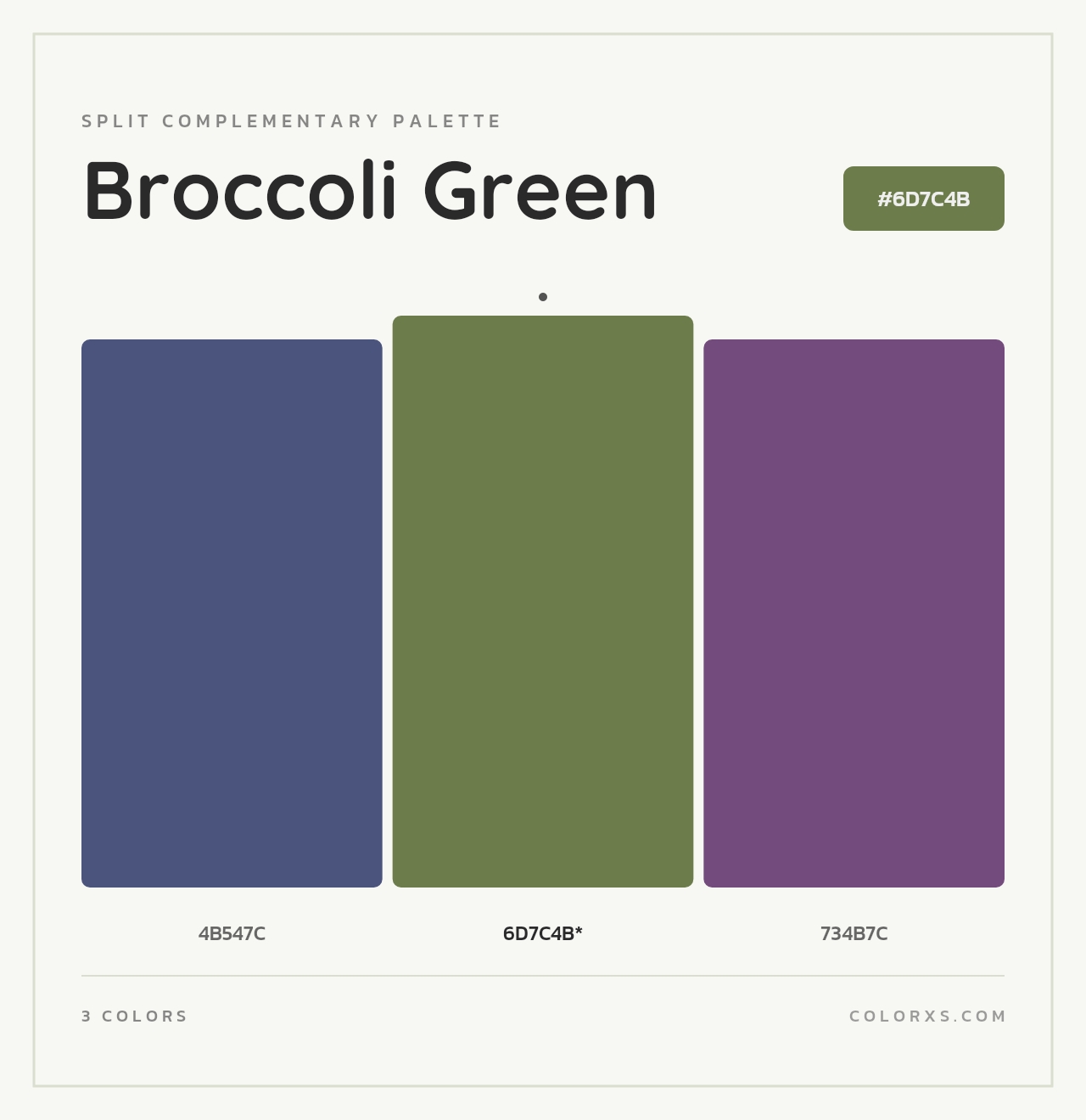 Broccoli Green - Split-Complementary Color Palette