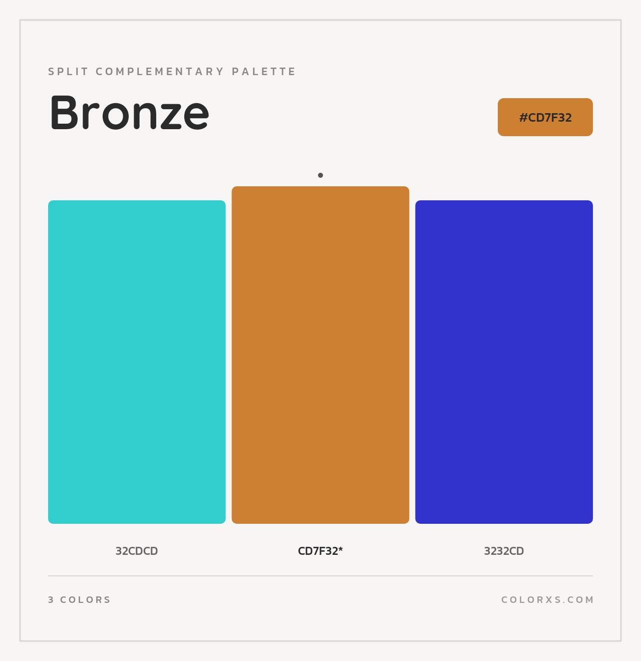 Bronze - Split-Complementary Color Palette
